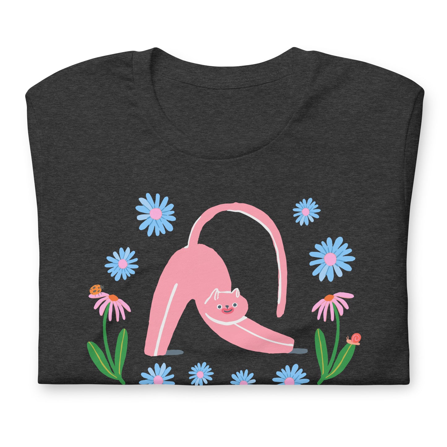 Close-up of the cat graphic and floral details with the pro-choice message.
