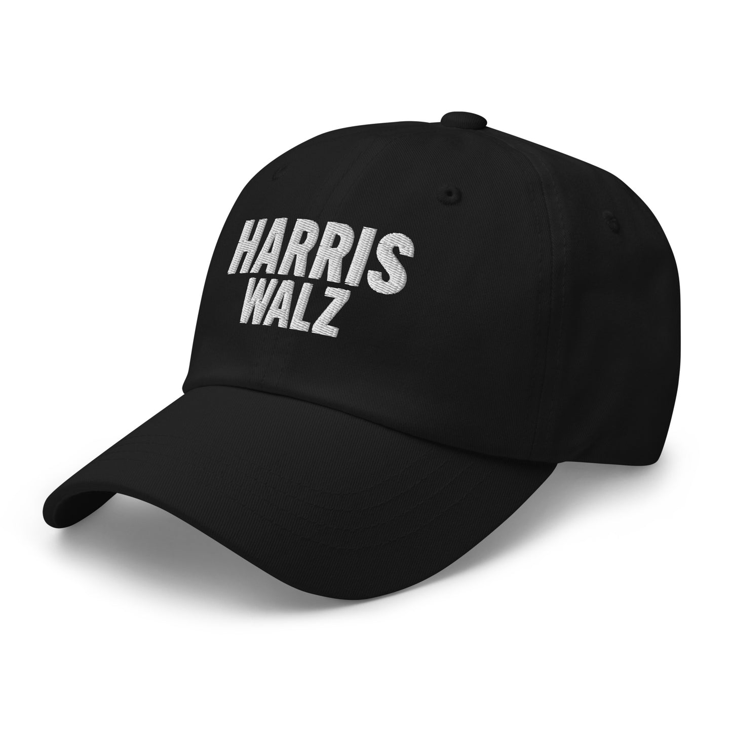 Side front view of the Harris-Walz 2024 Presidential Campaign Dad Hat