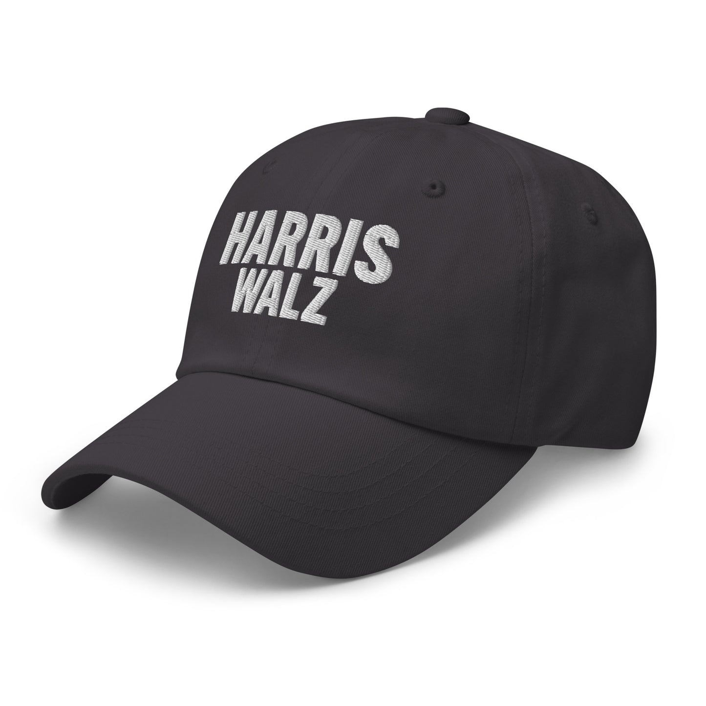 Side front view of the Harris-Walz 2024 Presidential Campaign Dad Hat