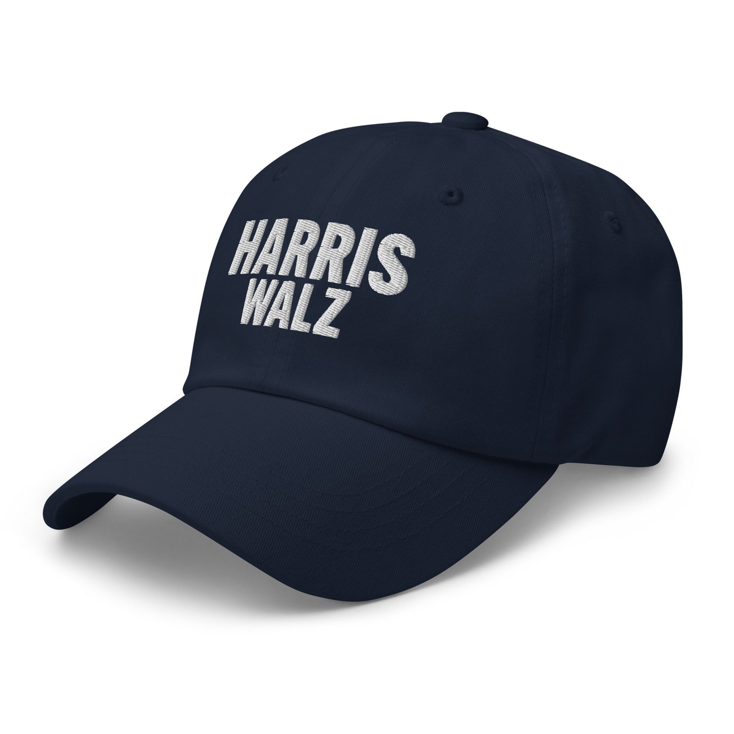 Side front view of the Harris-Walz 2024 Presidential Campaign Dad Hat
