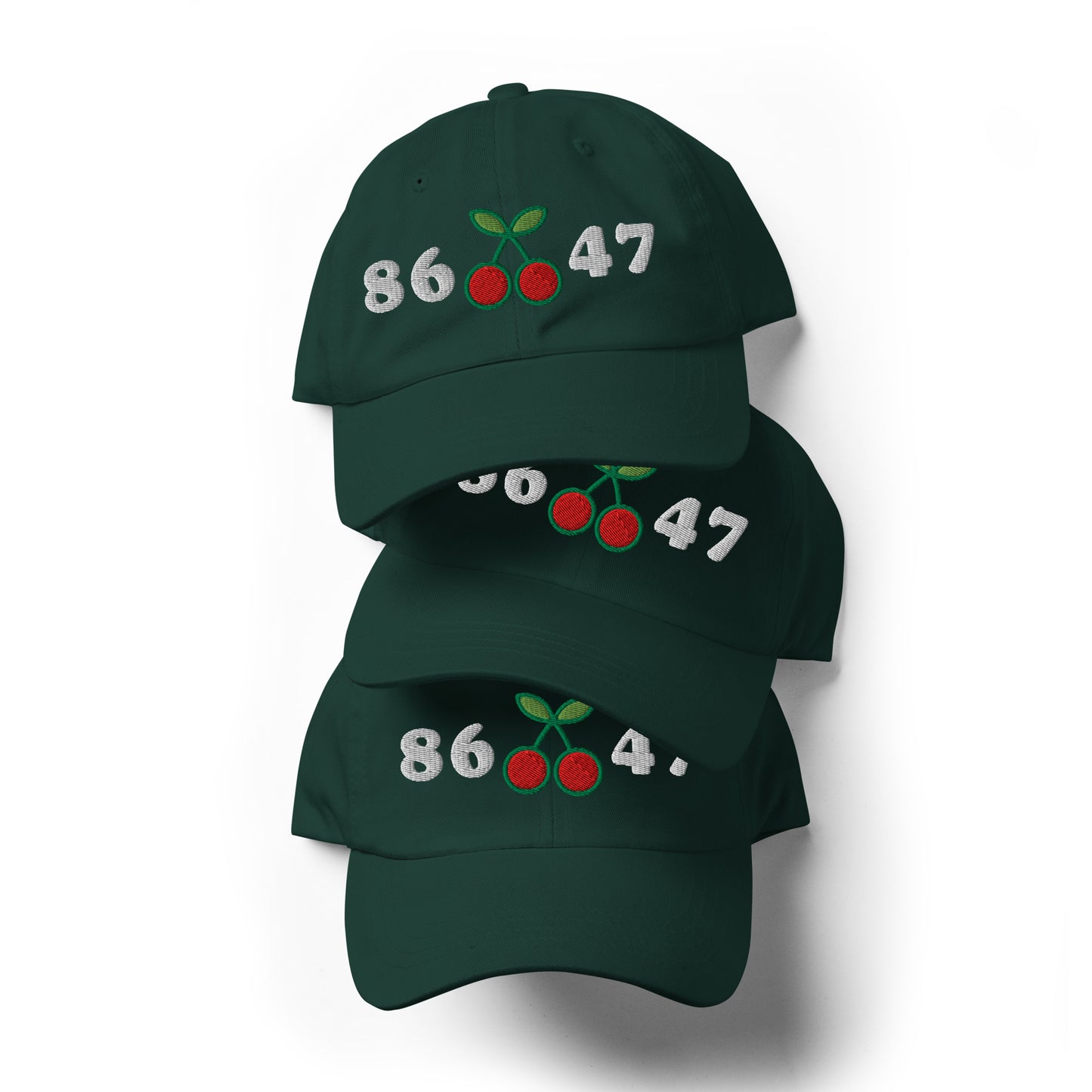 8647 Dump Trump Cherry Dad Hats