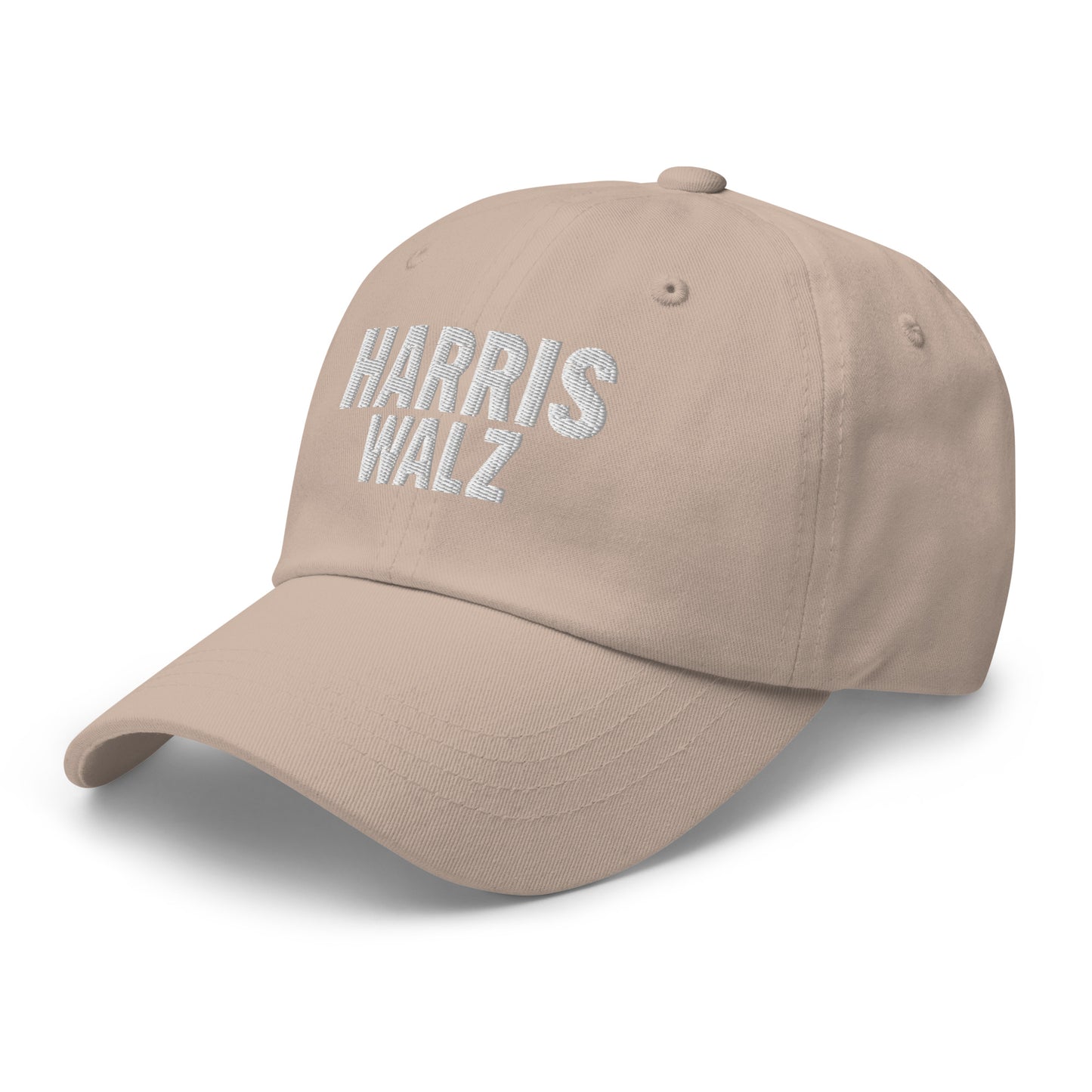 Side front view of the Harris-Walz 2024 Presidential Campaign Dad Hat