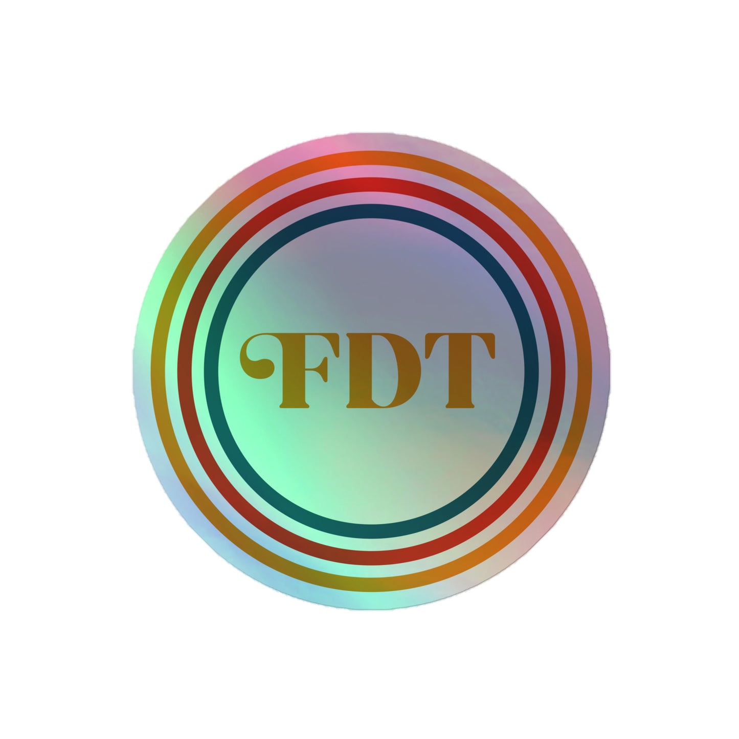 Front view of the FDT Anti-Trump Sticker with bold lettering.