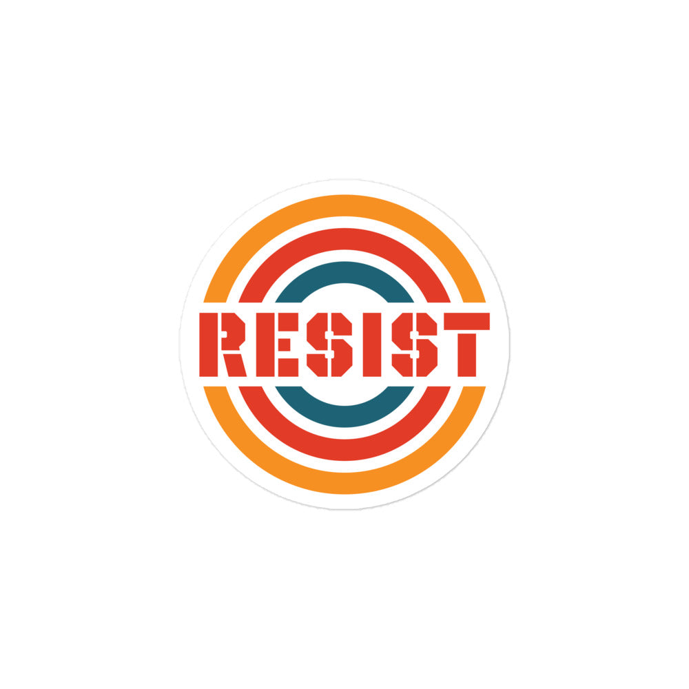 Front view of the RESIST Donald Trump Is Not My President FDT Anti-Trump Sticker with bold red text.