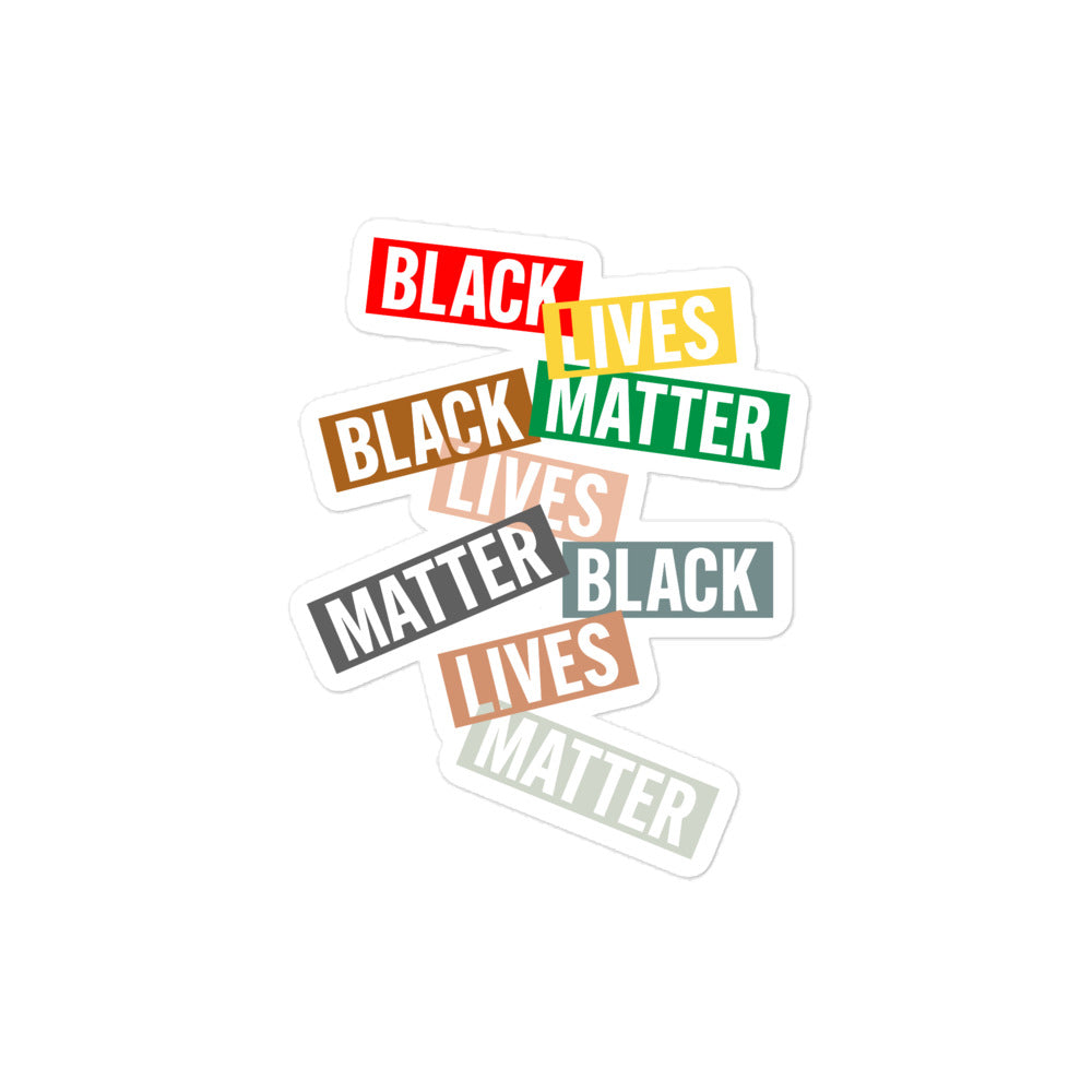Black Lives Matter Sticker showcasing its bold design.