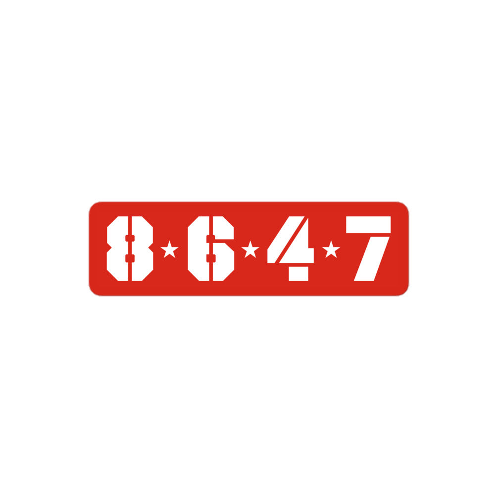 Front view of the 8647 Subtle Anti-Trump Bubble-Free Sticker.