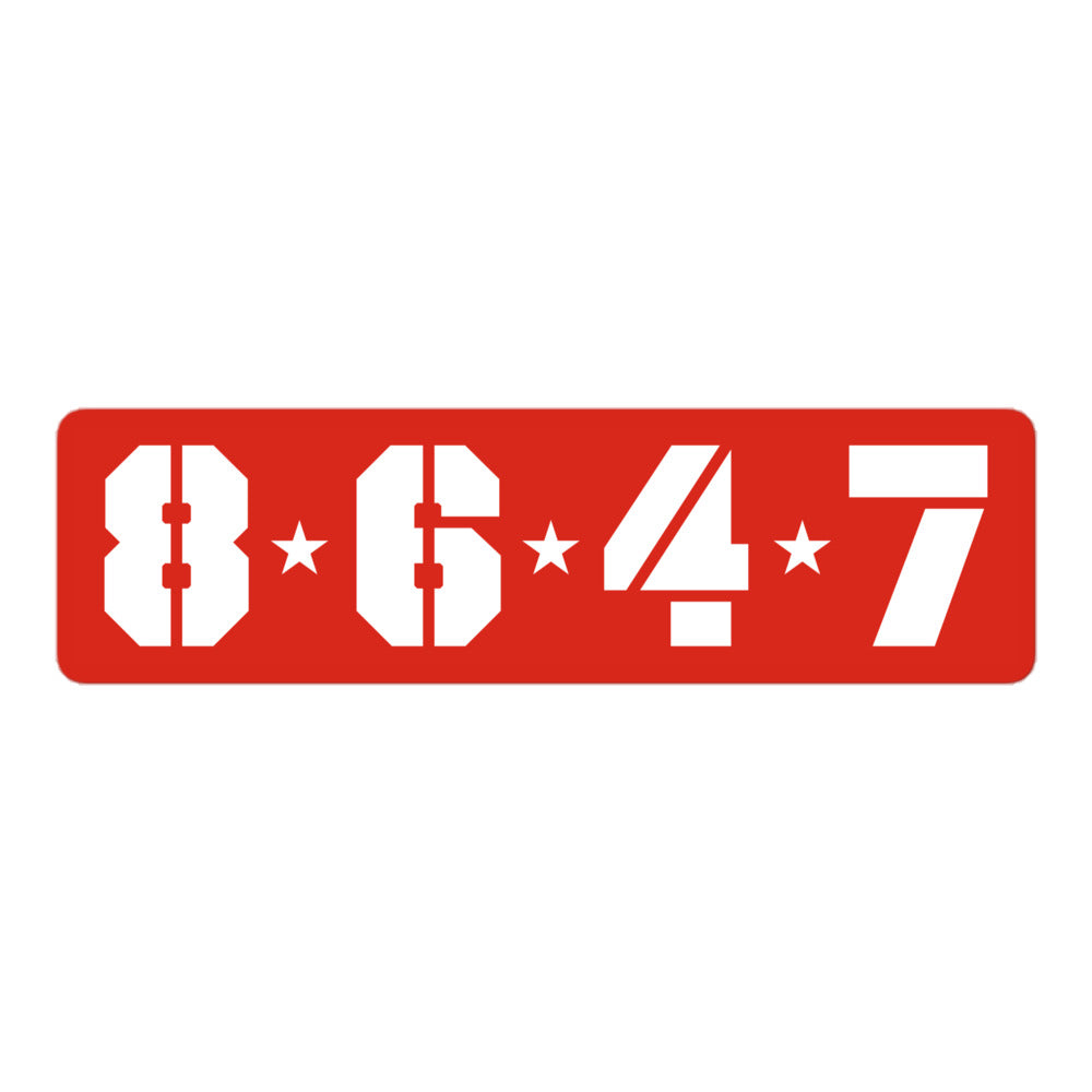 Front view of the 8647 Subtle Anti-Trump Bubble-Free Sticker.