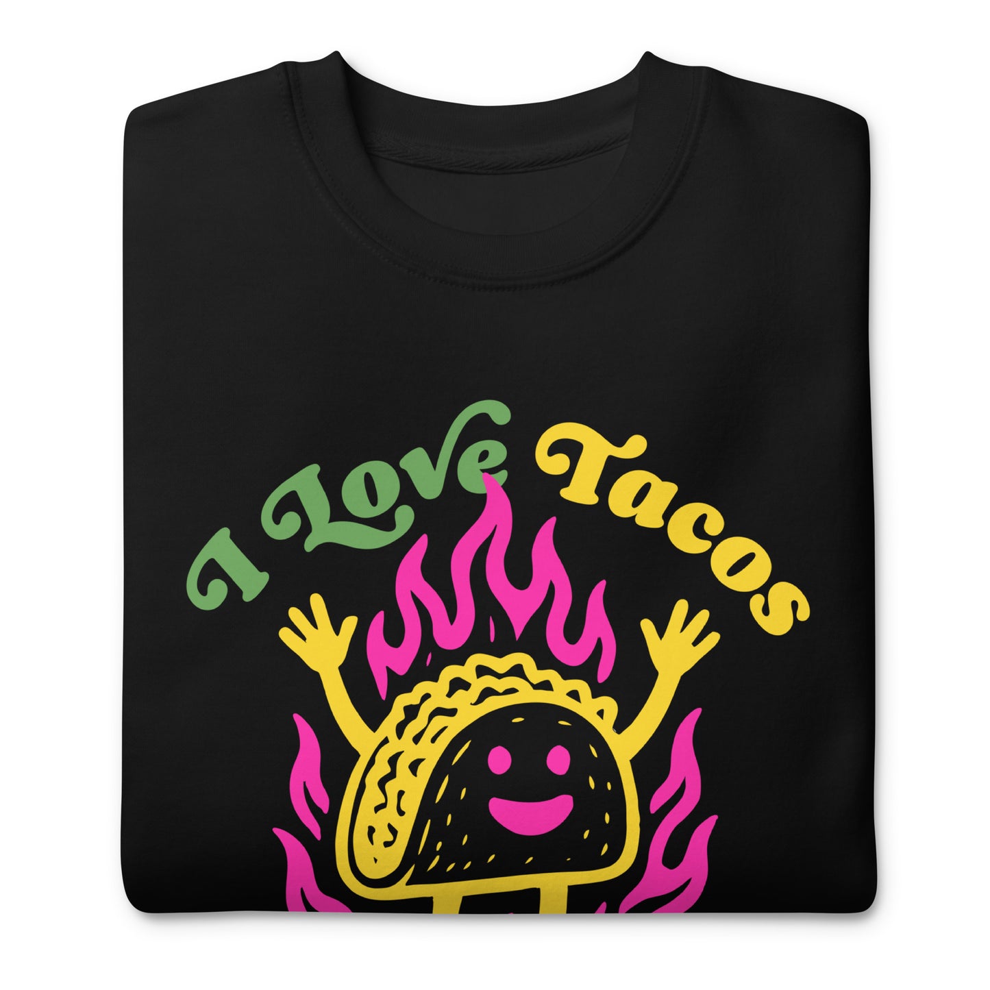 Close-Up of Design: “Close-up of fiery taco graphic symbolizing pro-Mexico political statement”