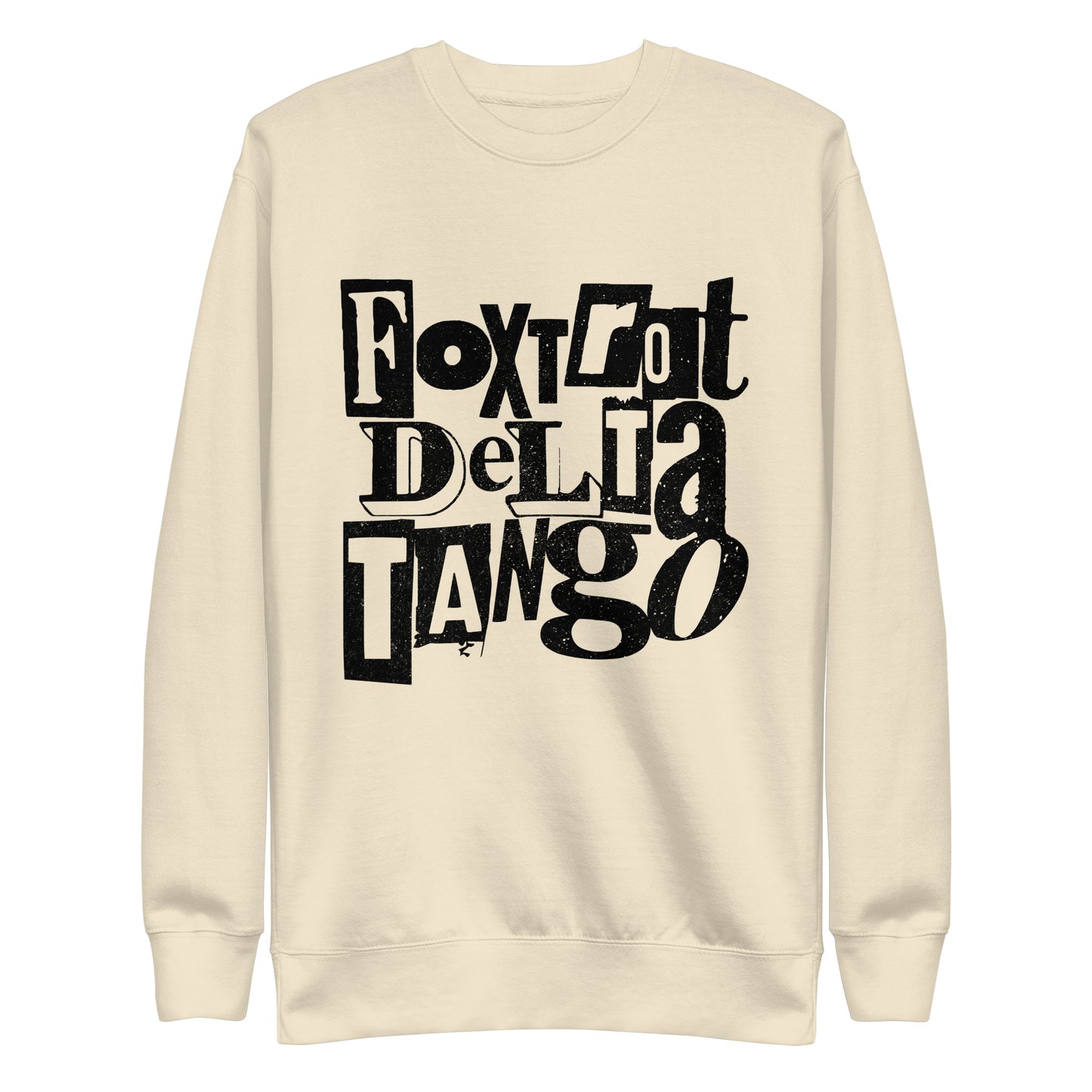 Front View Image: Rebel Progressive FDT Punk Rock Sweatshirt with bold anti-Trump design.