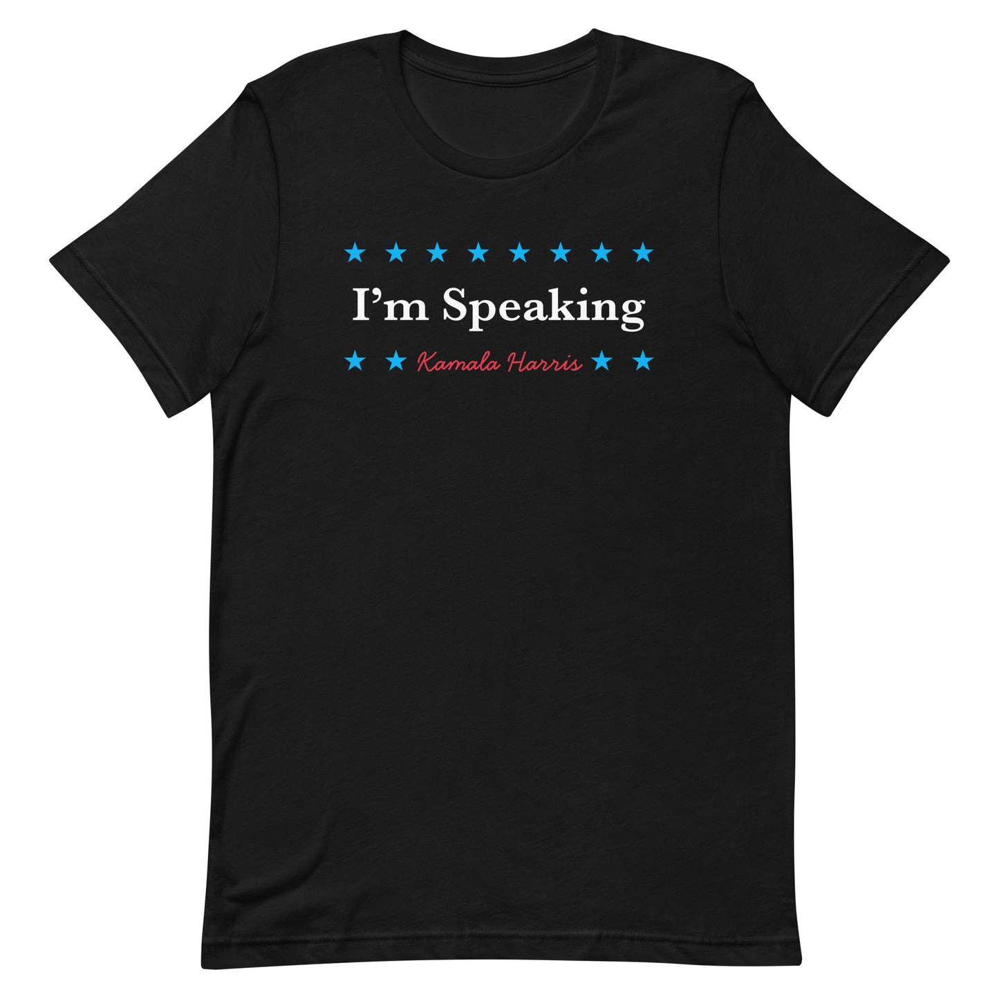 Front View Image: Unisex Kamala Harris “I’m Speaking” T-Shirt – Front Display