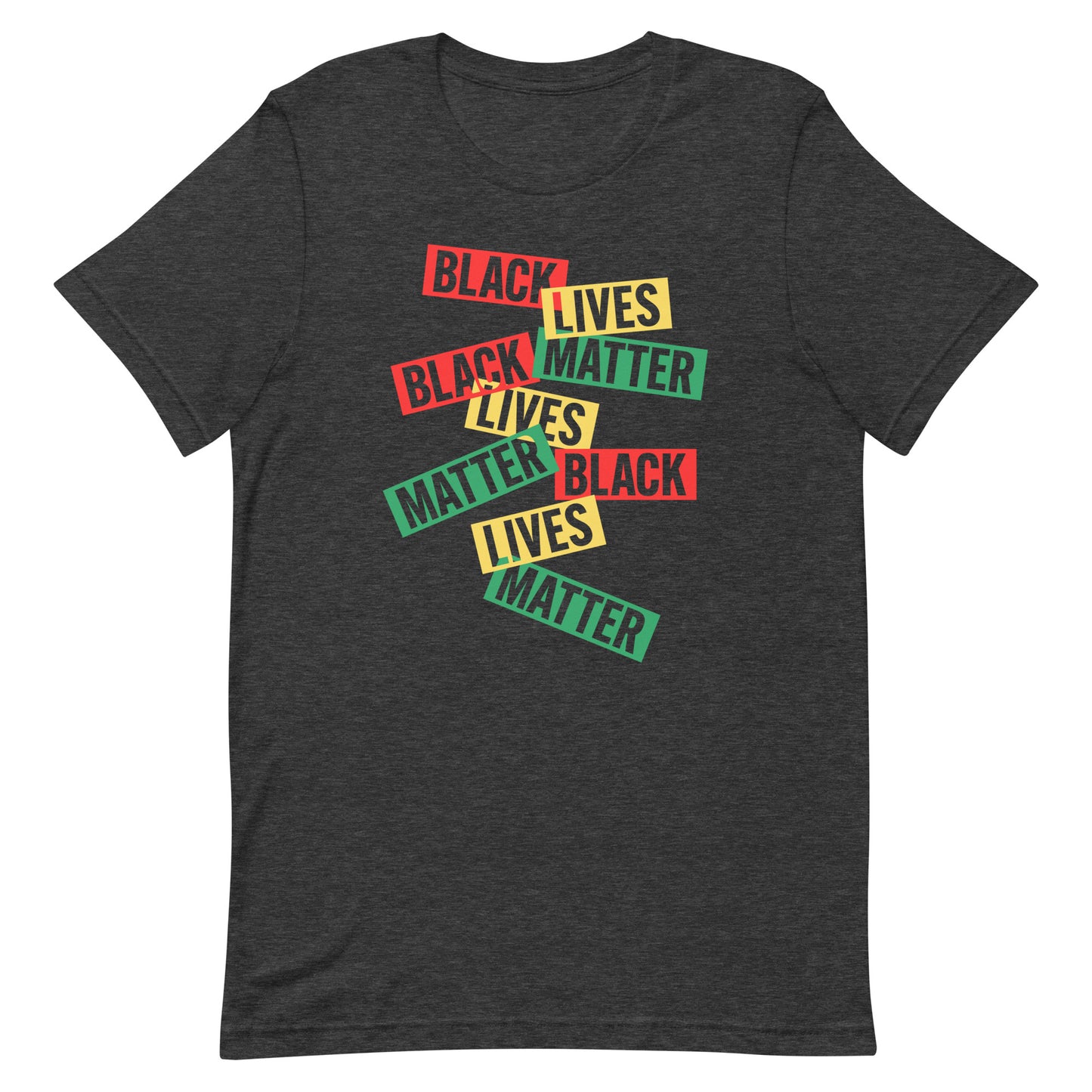 Front View Image: Black Lives Matter T-Shirt with bold typography.