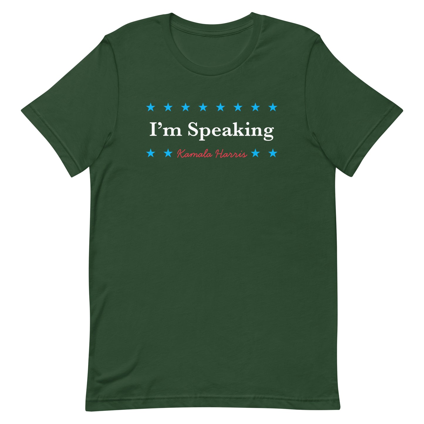 Front View Image: Unisex Kamala Harris “I’m Speaking” T-Shirt – Front Display