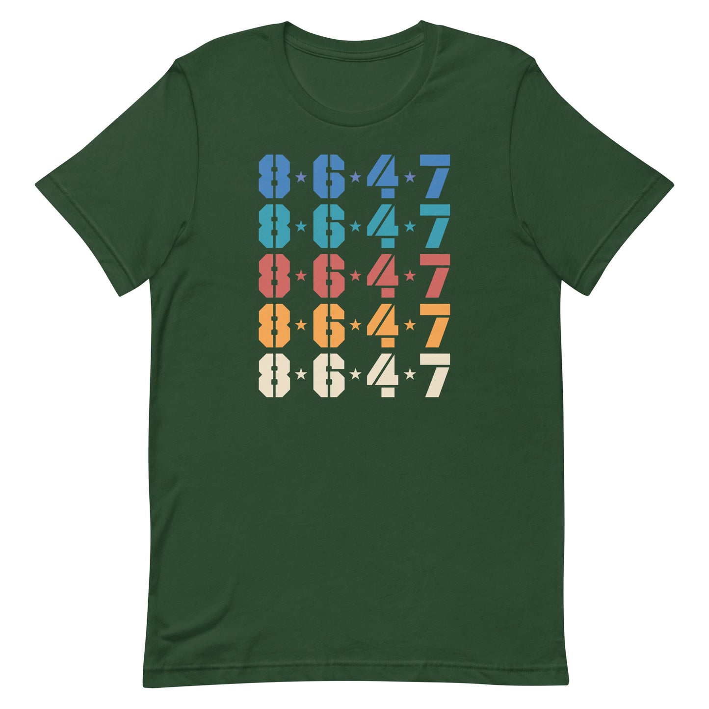 Front View Image: Full view of the Retro 8647 FDT Anti-Trump T-Shirt.