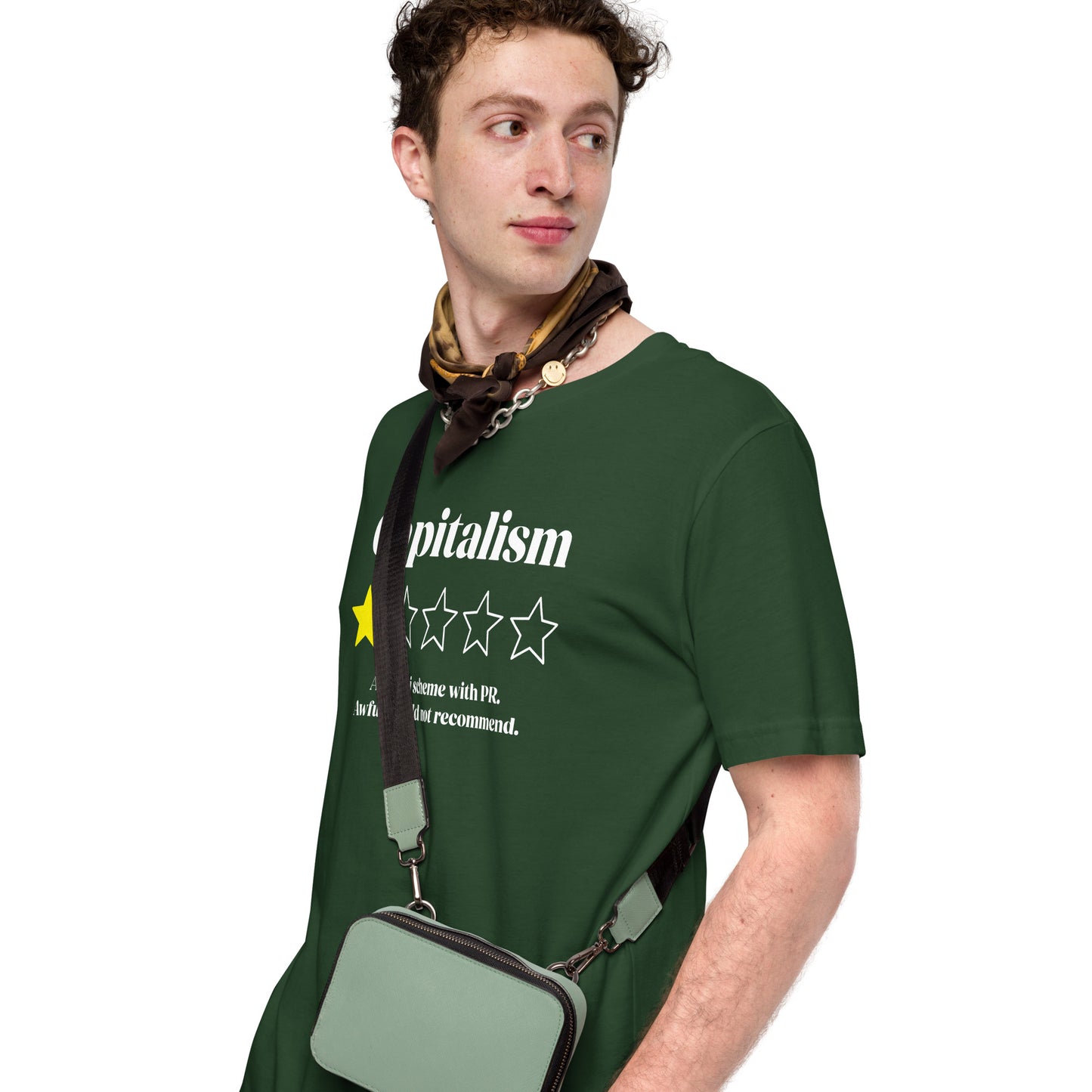 Model wearing best anti-capitalism t-shirt