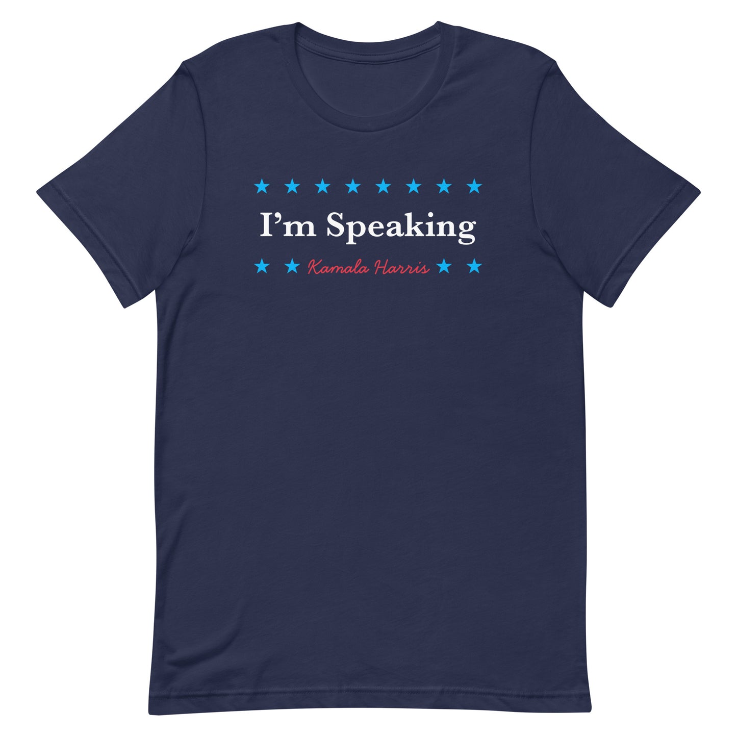 Front View Image: Unisex Kamala Harris “I’m Speaking” T-Shirt – Front Display