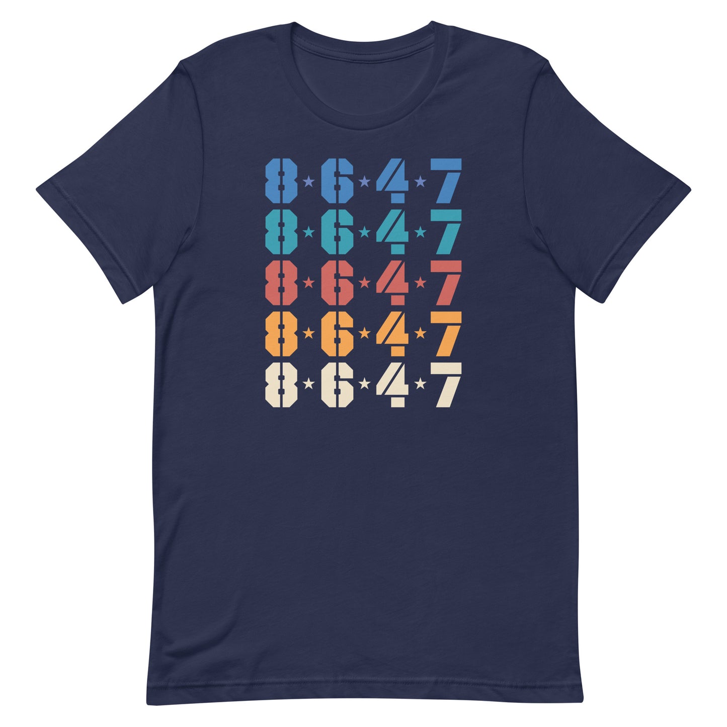 Front View Image: Full view of the Retro 8647 FDT Anti-Trump T-Shirt.