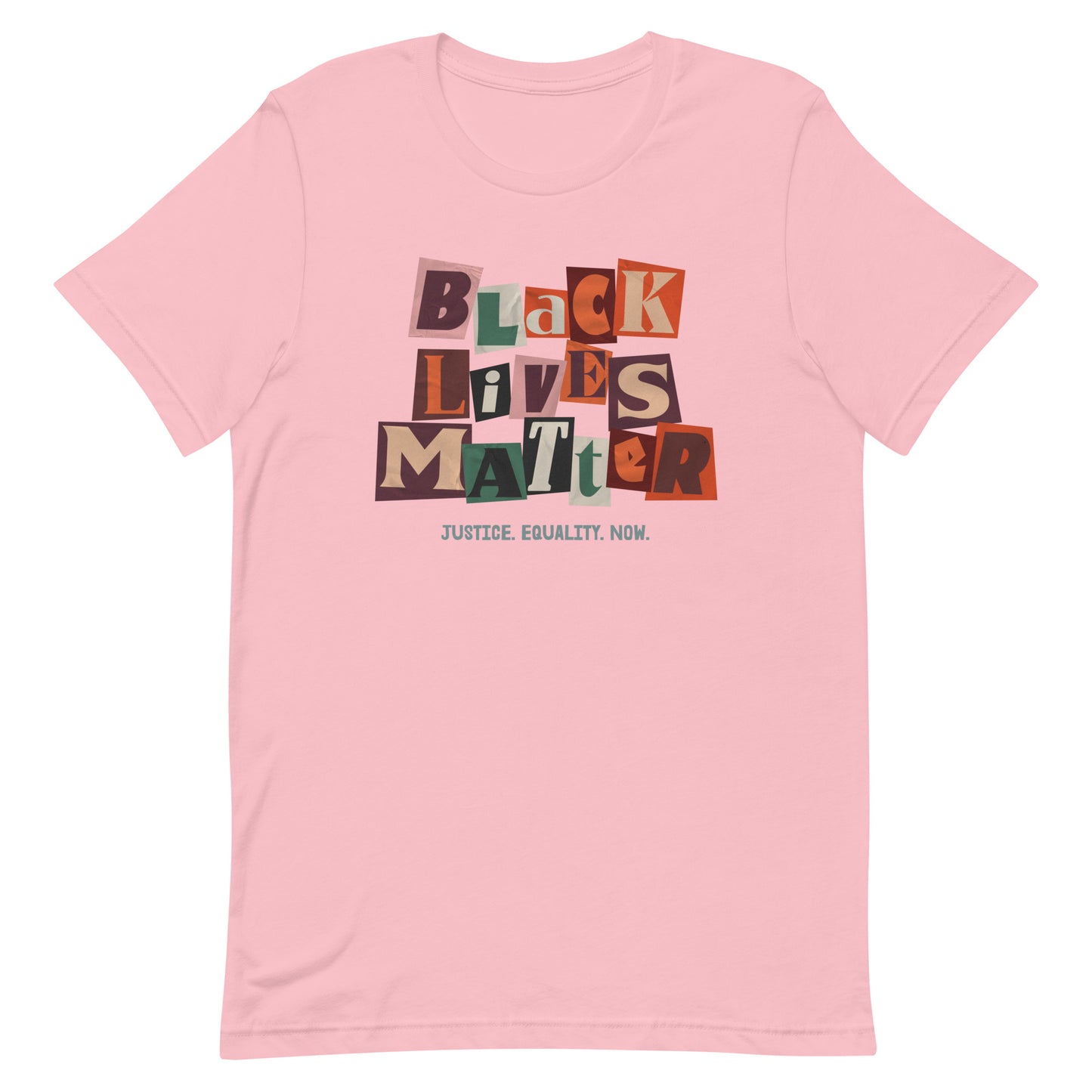 Front view of the Black Lives Matter Unisex T-Shirt with bold lettering.