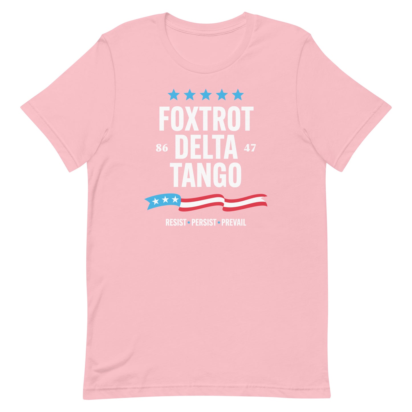 Front View Image: Foxtrot Delta Tango FDT Anti-Trump T-Shirt front view.