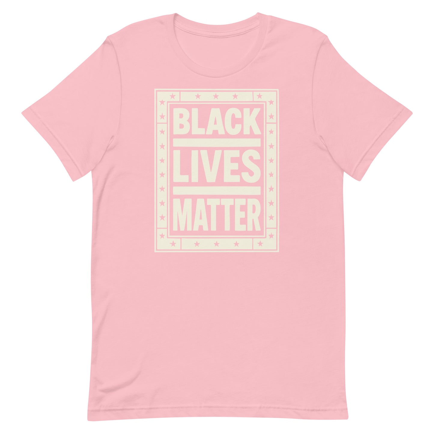 Front View Image: Black Lives Matter BLM T-Shirt Front View with Bold Typography