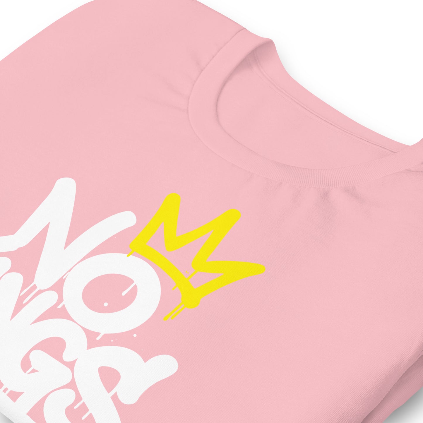Flat Lay Image: Flat lay of graffiti-style No Kings in America unisex t-shirt with anti-authoritarian message
