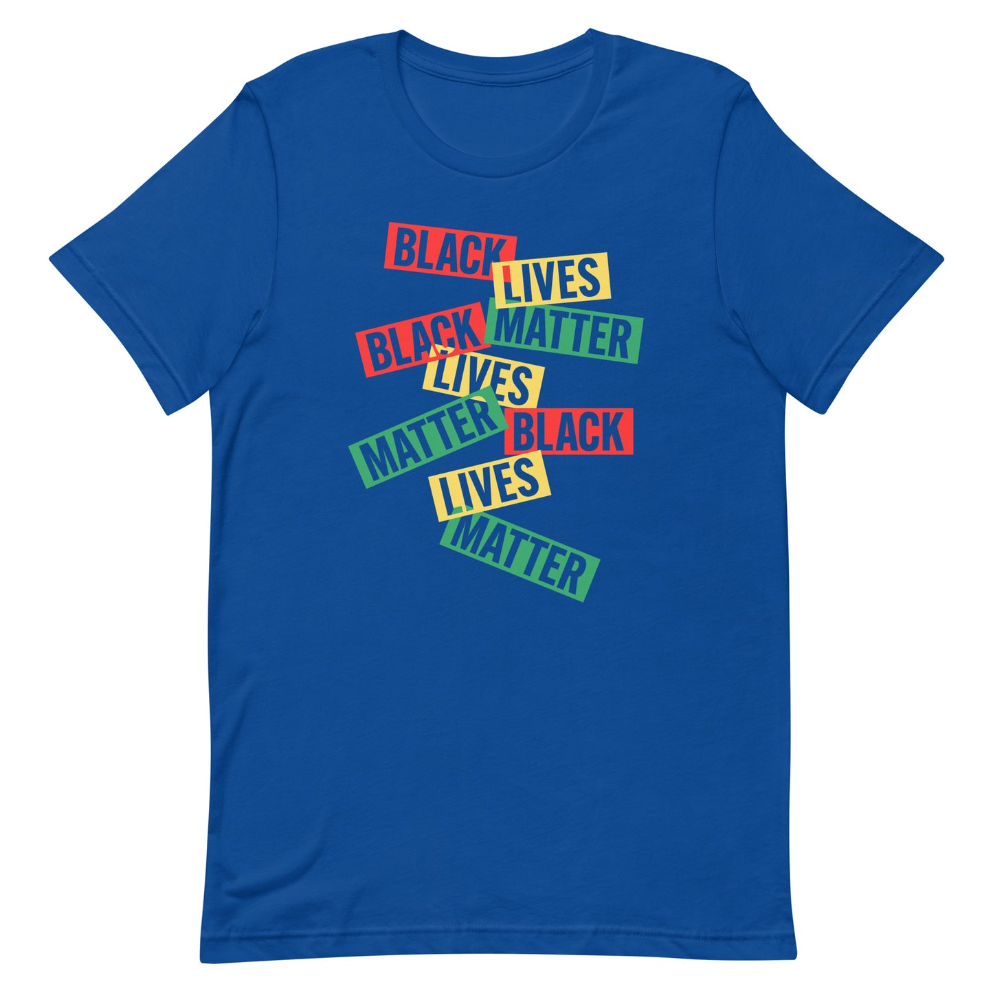Front View Image: Black Lives Matter T-Shirt with bold typography.