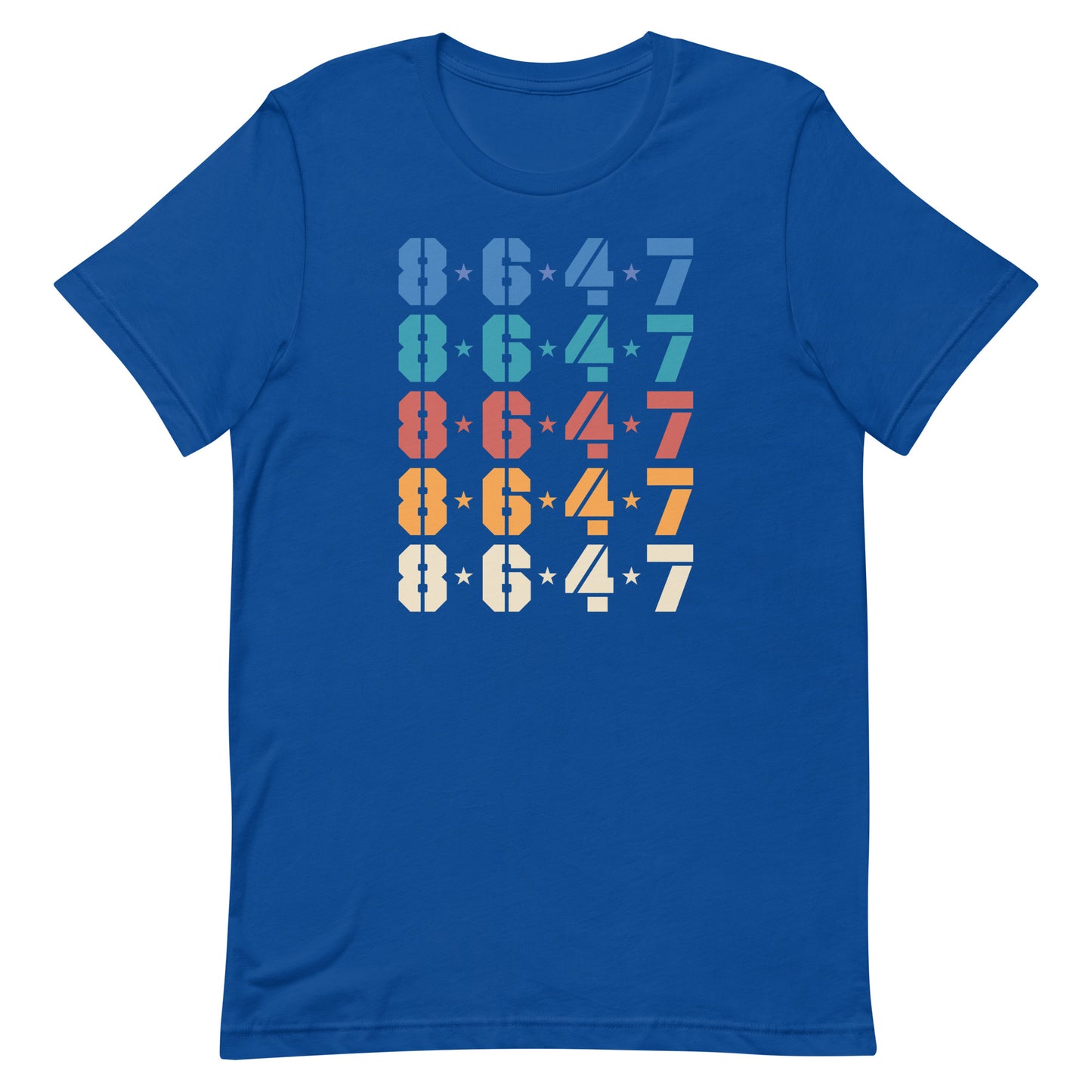 Front View Image: Full view of the Retro 8647 FDT Anti-Trump T-Shirt.