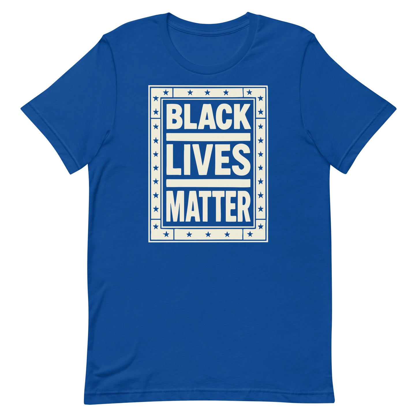 Front View Image: Black Lives Matter BLM T-Shirt Front View with Bold Typography