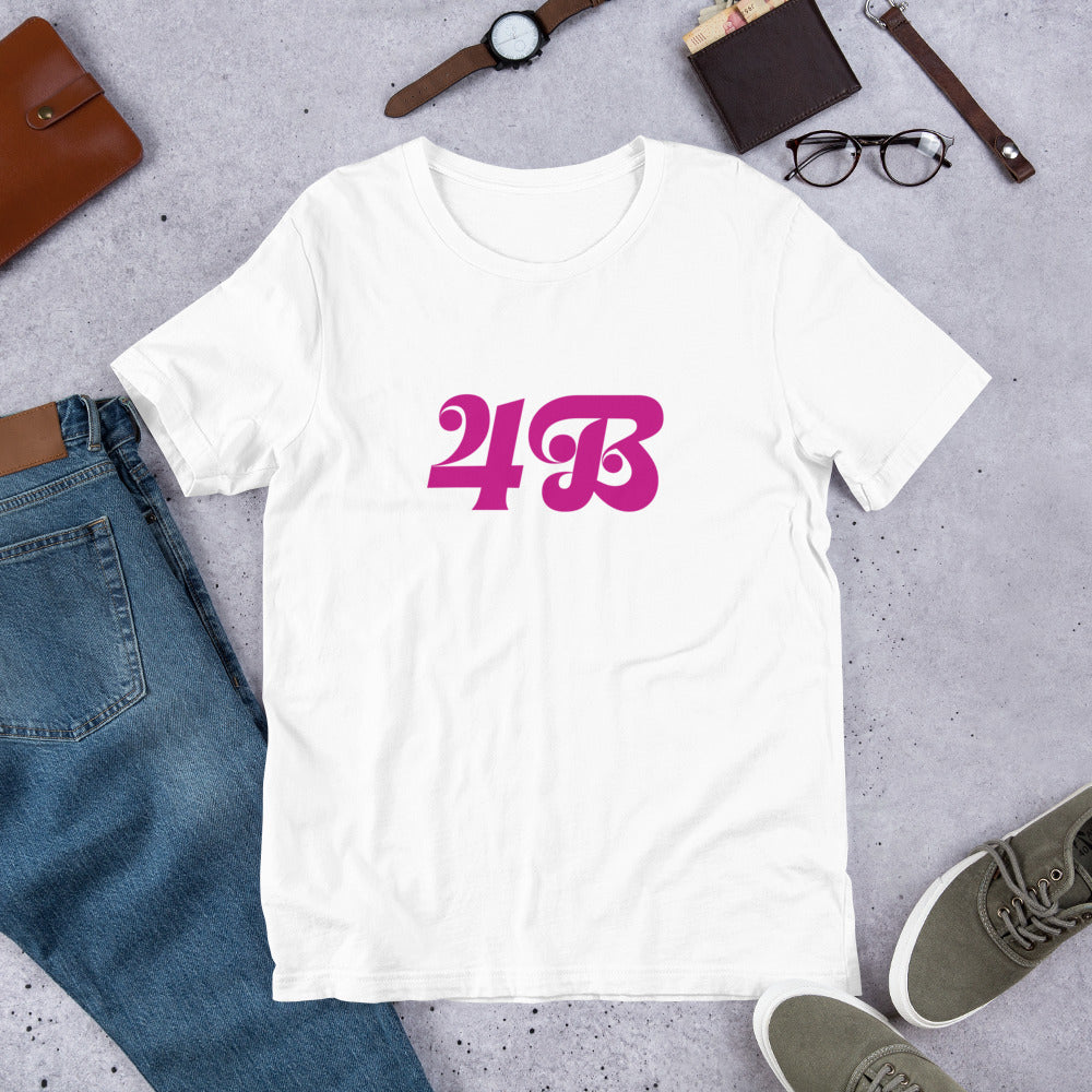 Flat lay of the 4B Movement T-Shirt, showing its sleek and bold design.