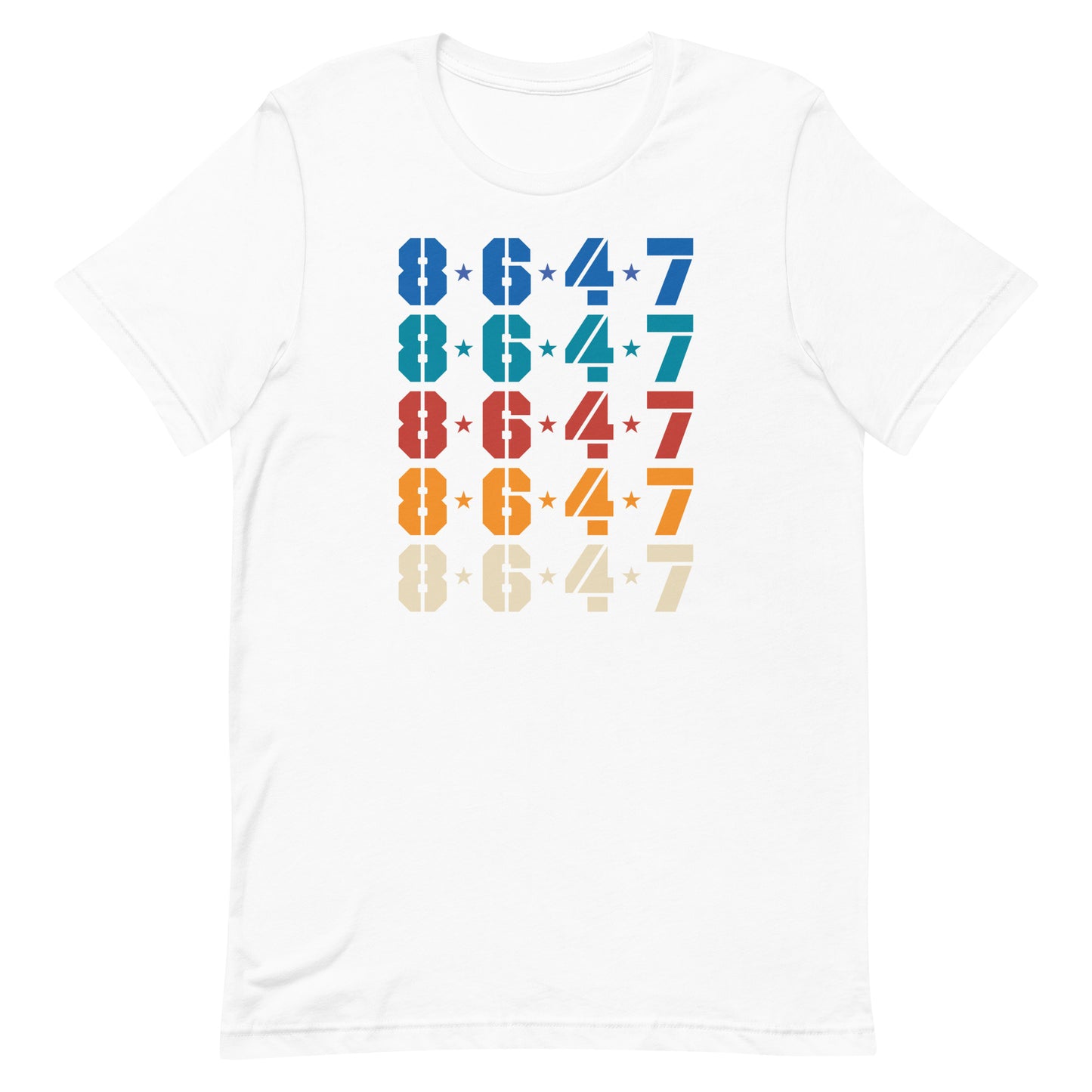 Front View Image: Full view of the Retro 8647 FDT Anti-Trump T-Shirt.