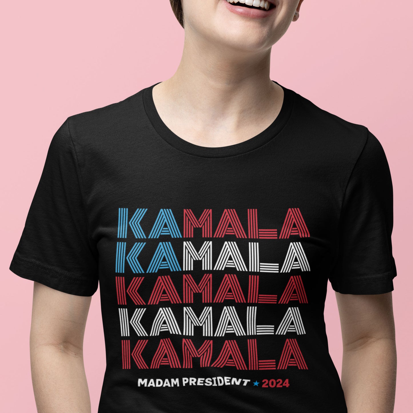 American Flag KAMALA Harris Madam President 2024 Unisex T-shirt