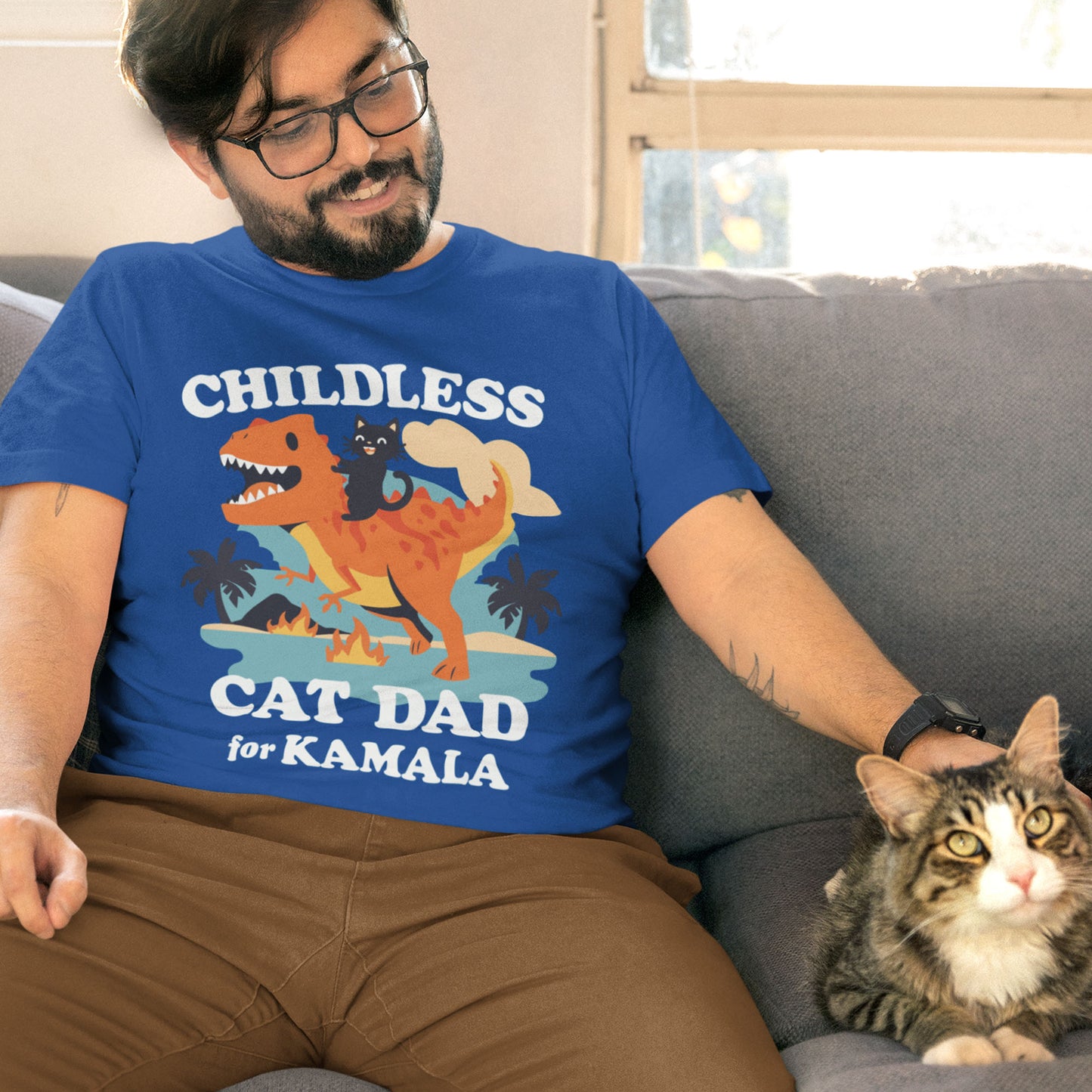 Childless Cat Dad For Kamala Unisex T-shirt