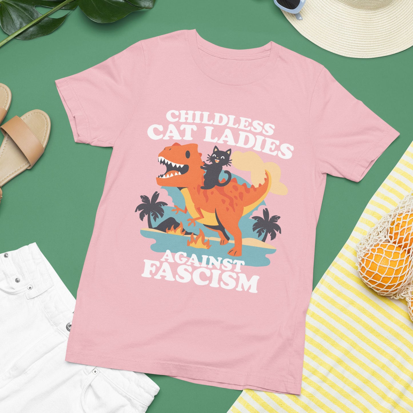 Childless Cat Ladies Against Fascism Unisex T-shirt