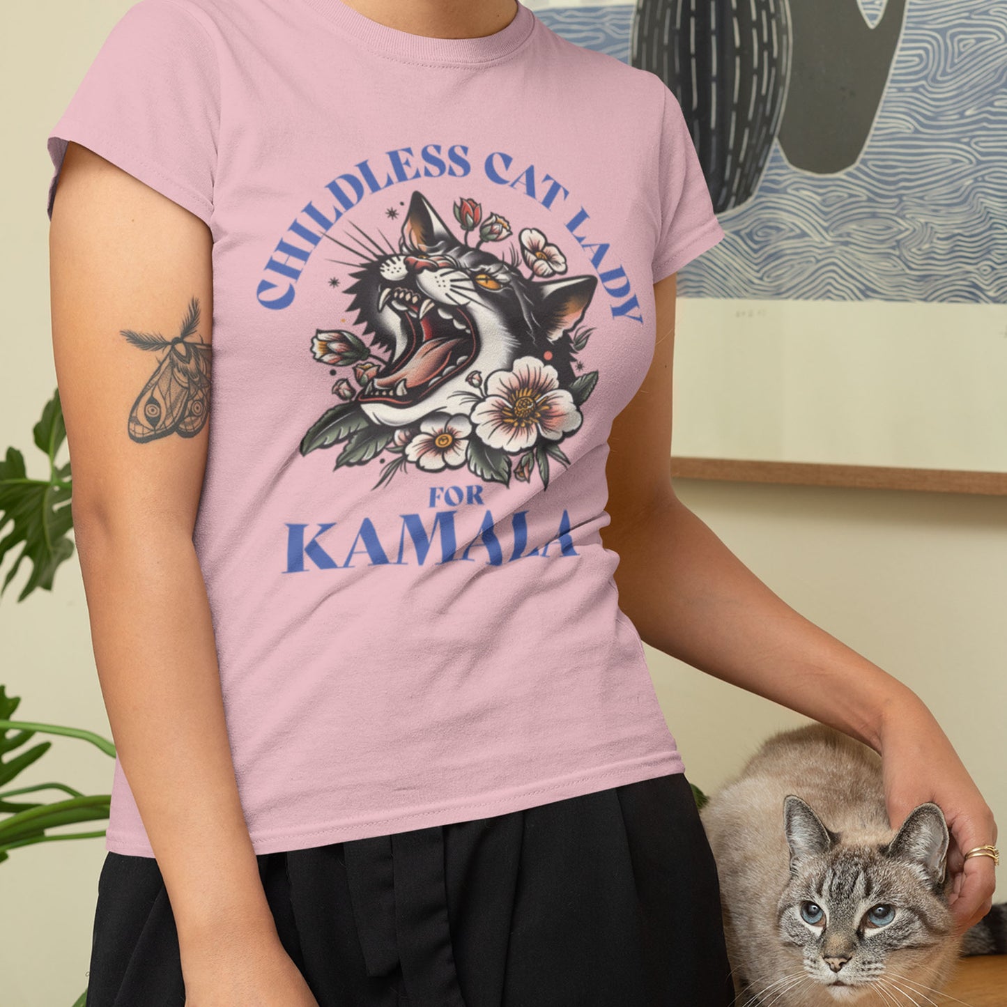 Childless Cat Lady For Kamala Unisex T-shirt