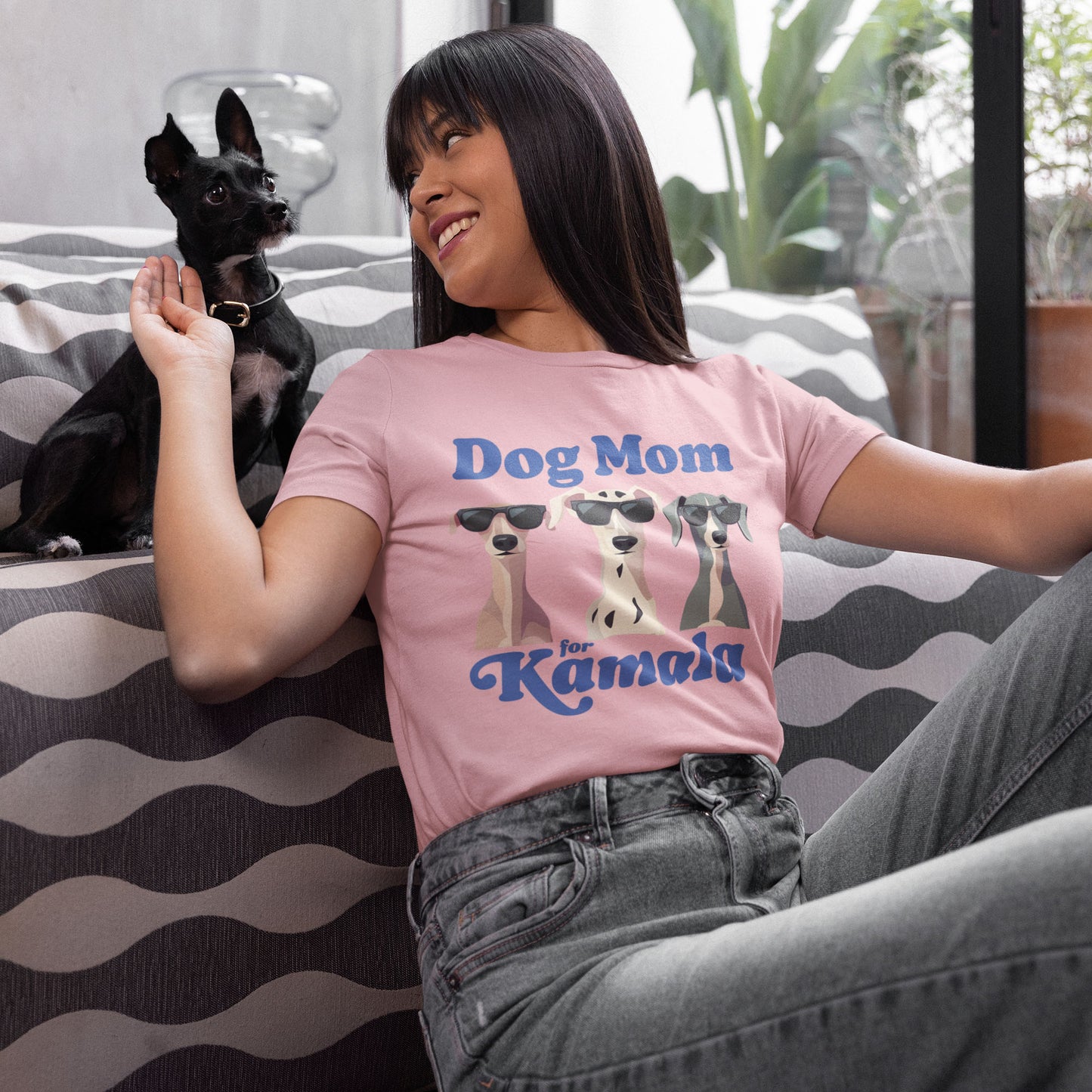 Dog Mom For Kamala Harris Unisex T-Shirt