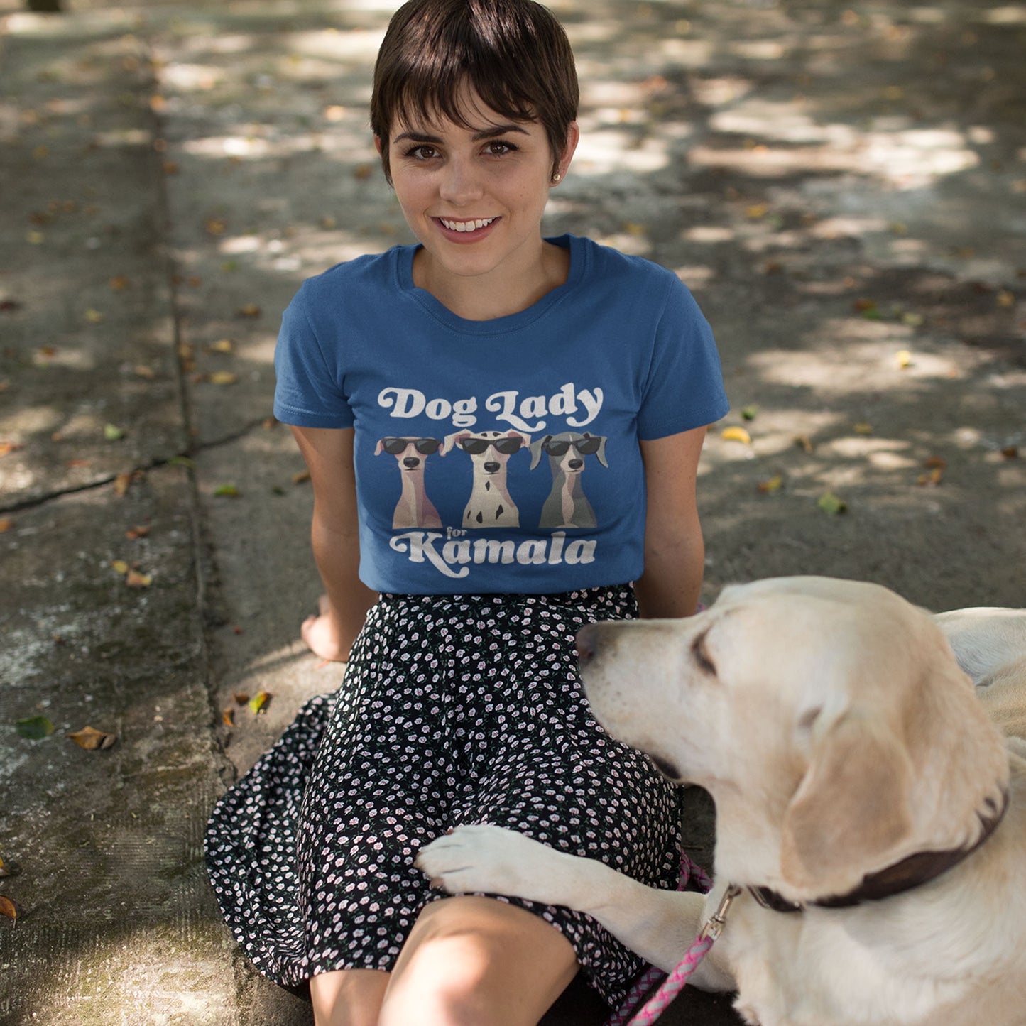 Dog Lady For Kamala Harris Unisex T-Shirt