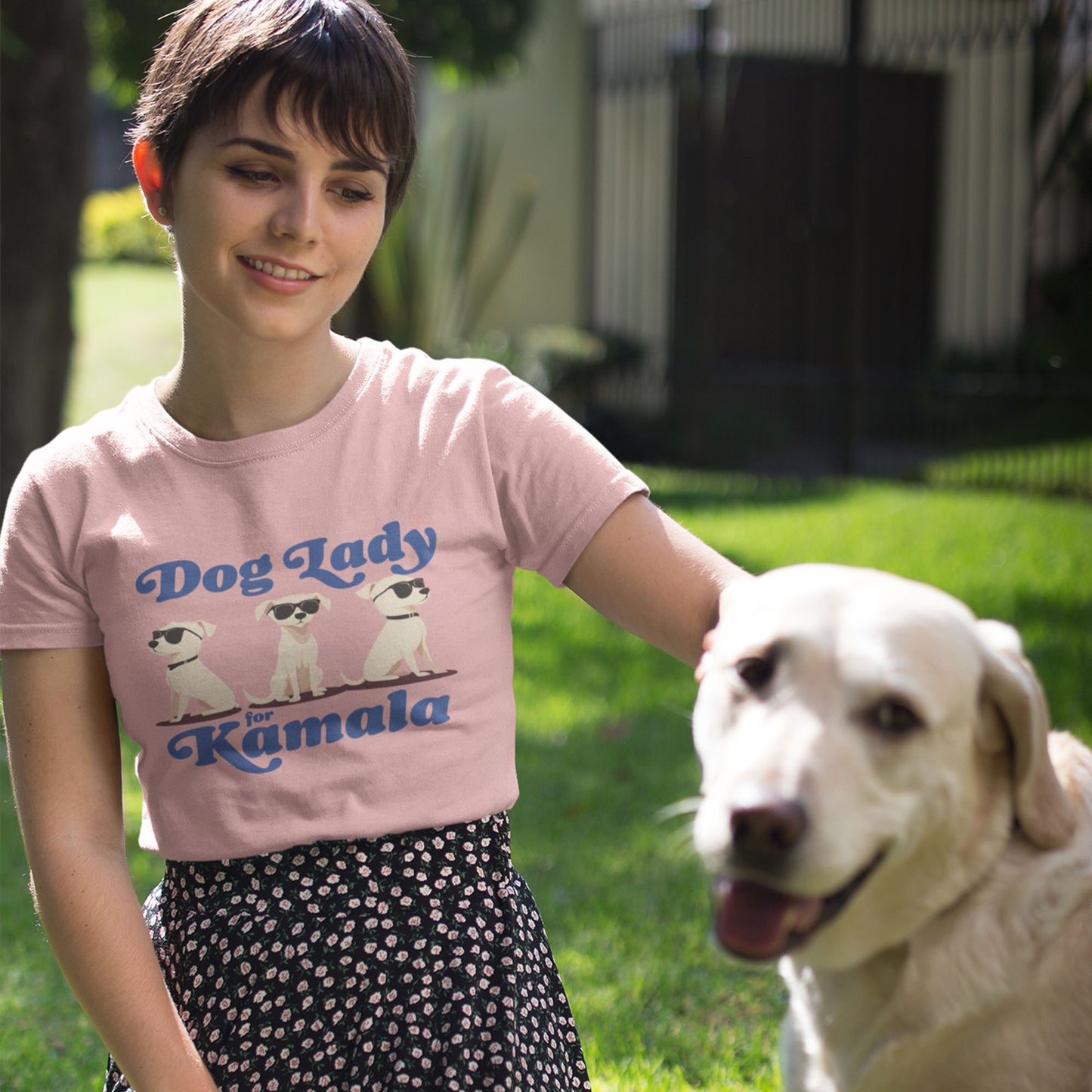 Dog Lady For Kamala Harris Unisex T-Shirt