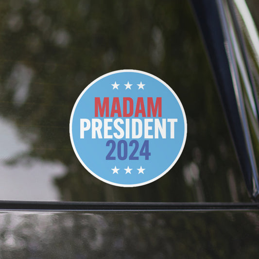 Madam President Kamala Harris 2024 Bubble-Free Stickers