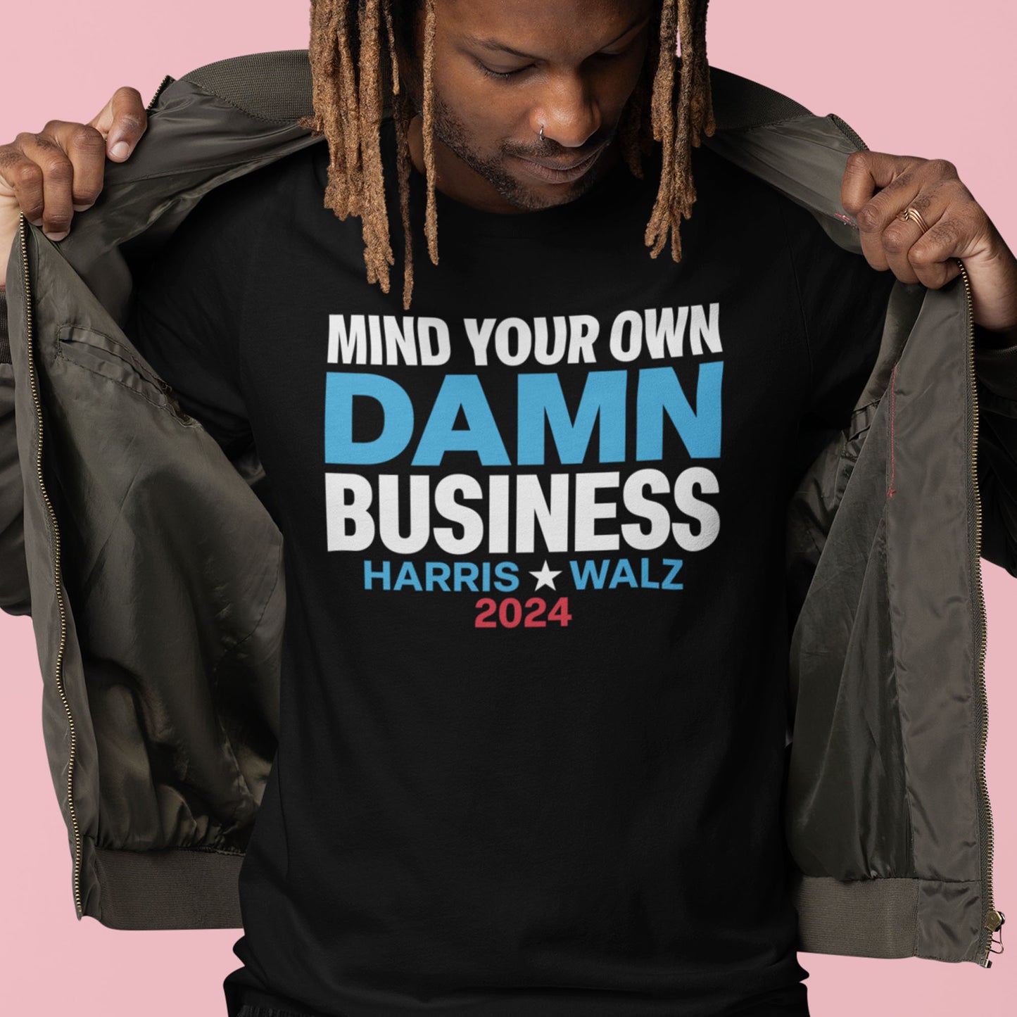 Mind Your Own Damn Business Kamala Harris Tim Walz 2024 Unisex T-Shirt