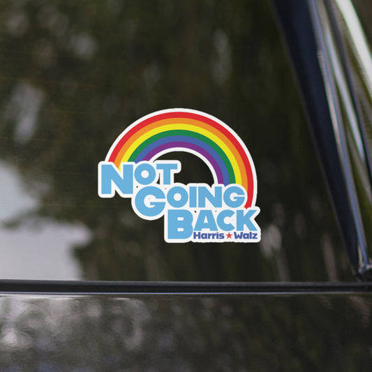 Not Going Back Kamala Harris Tim Walz For LGBTQ+ Bubble-Free Stickers