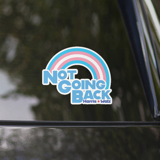 Not Going Back Kamala Harris Tim Walz For Transgender Bubble-Free Stickers