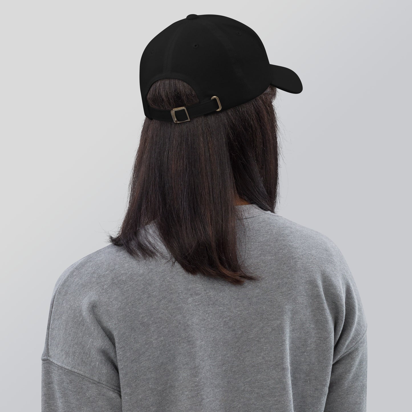 Back View Image: Embroidered dad hat with F*CK ICE gothic text