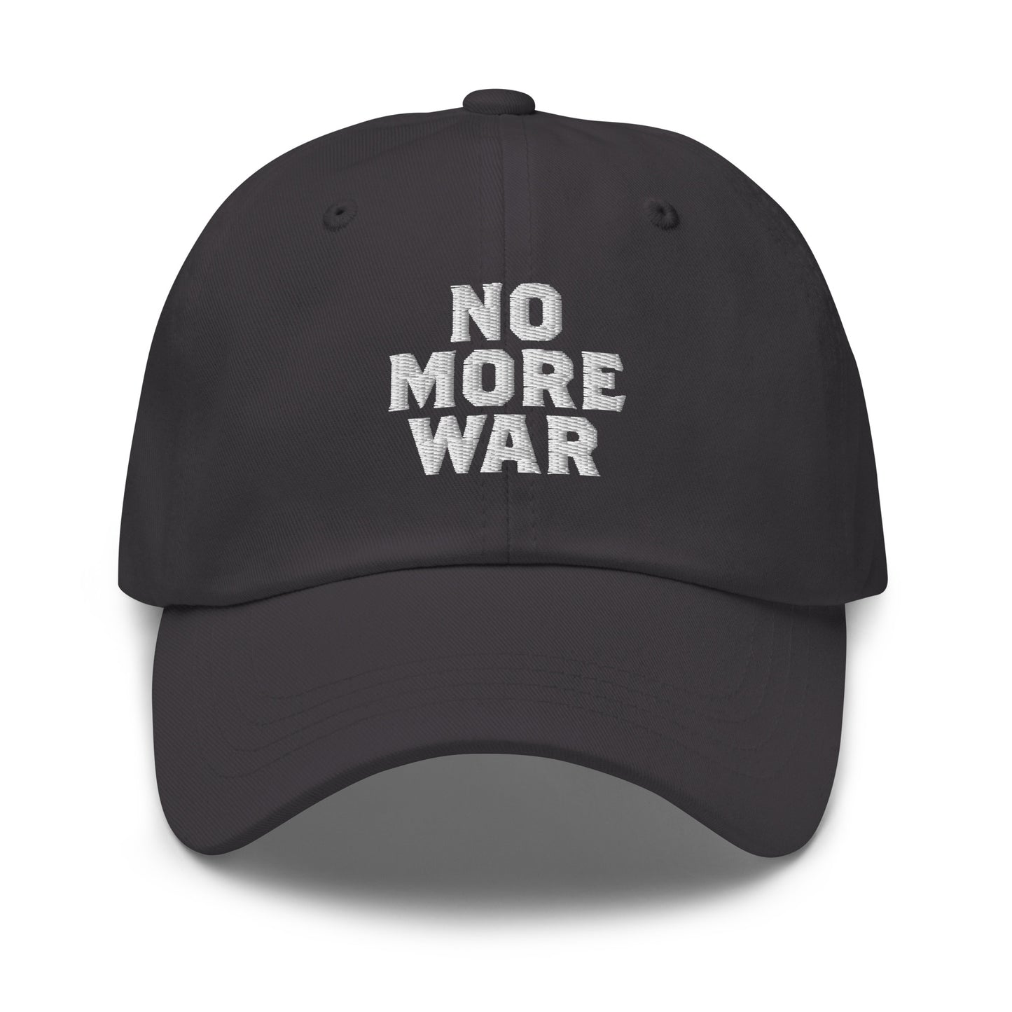Front view of the No More War Anti-War Peace Activist Dad Hat