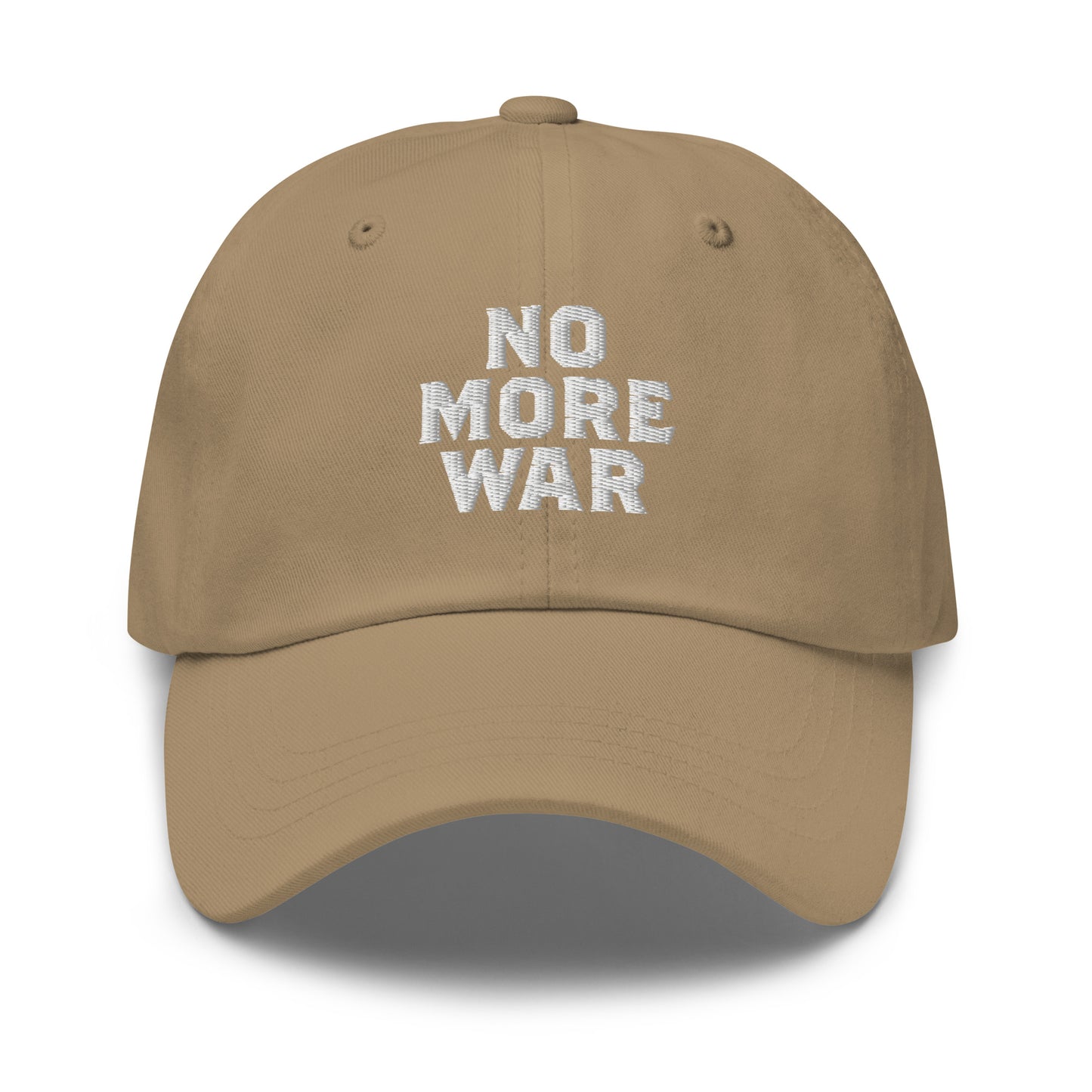 Front view of the No More War Anti-War Peace Activist Dad Hat