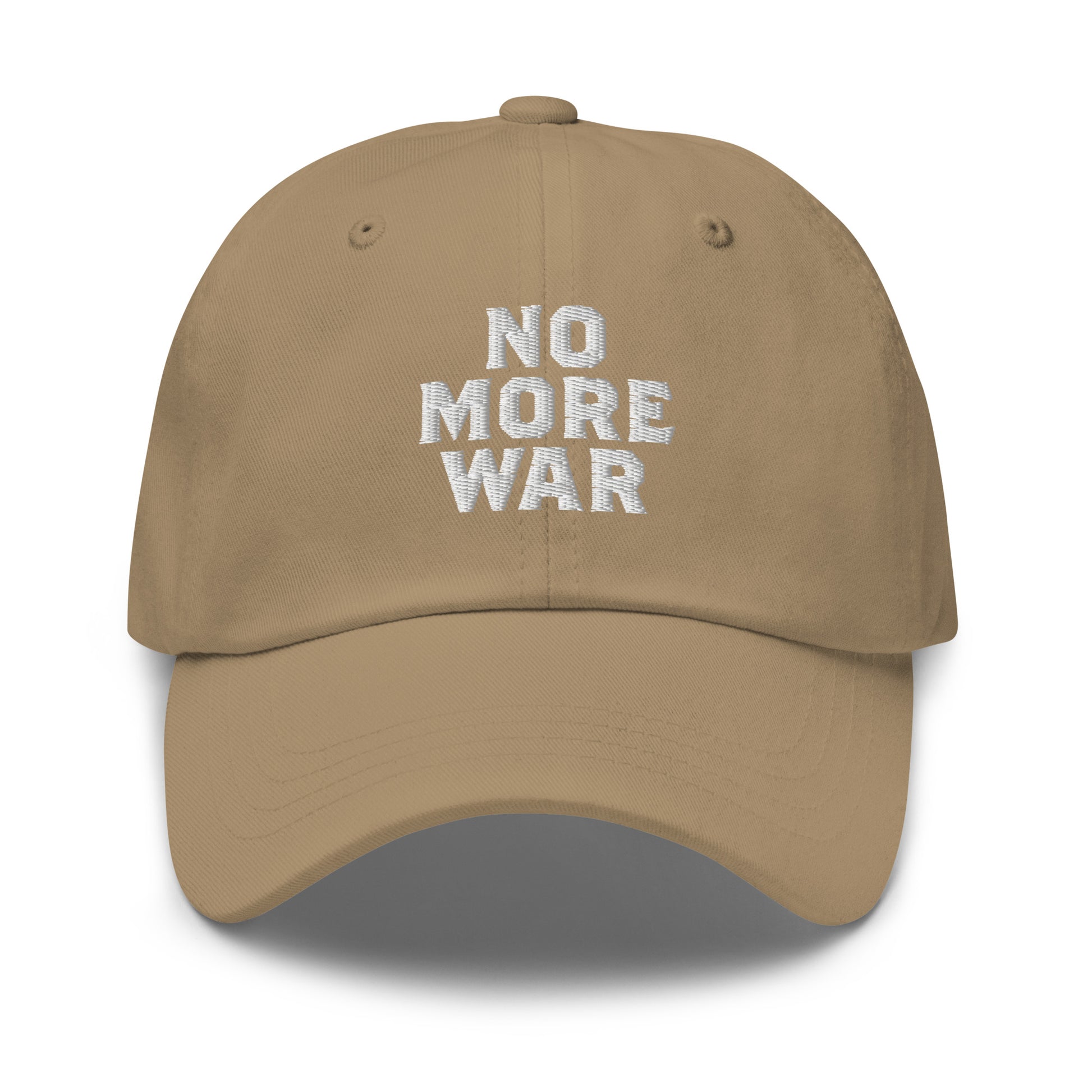 Front view of the No More War Anti-War Peace Activist Dad Hat