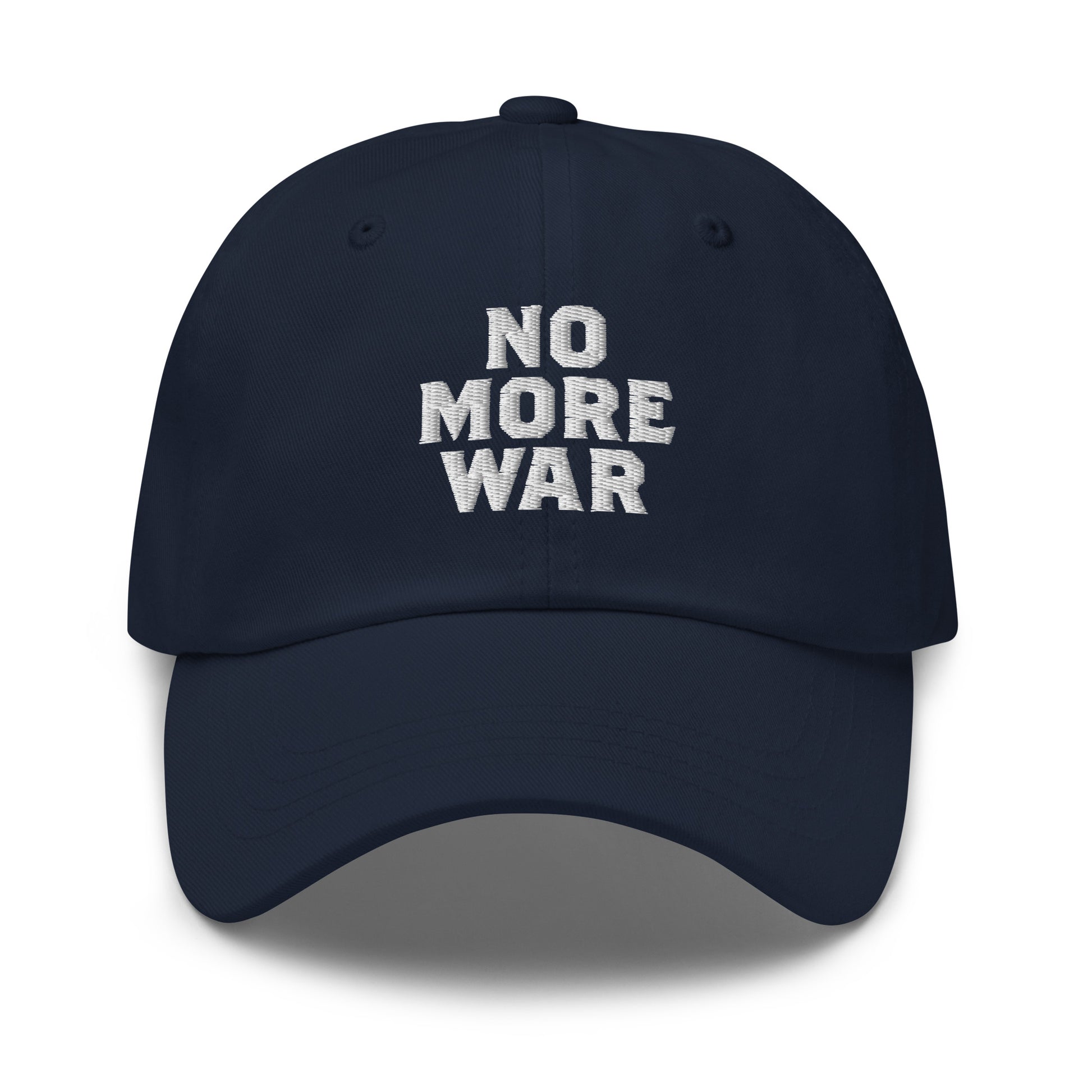 Front view of the No More War Anti-War Peace Activist Dad Hat
