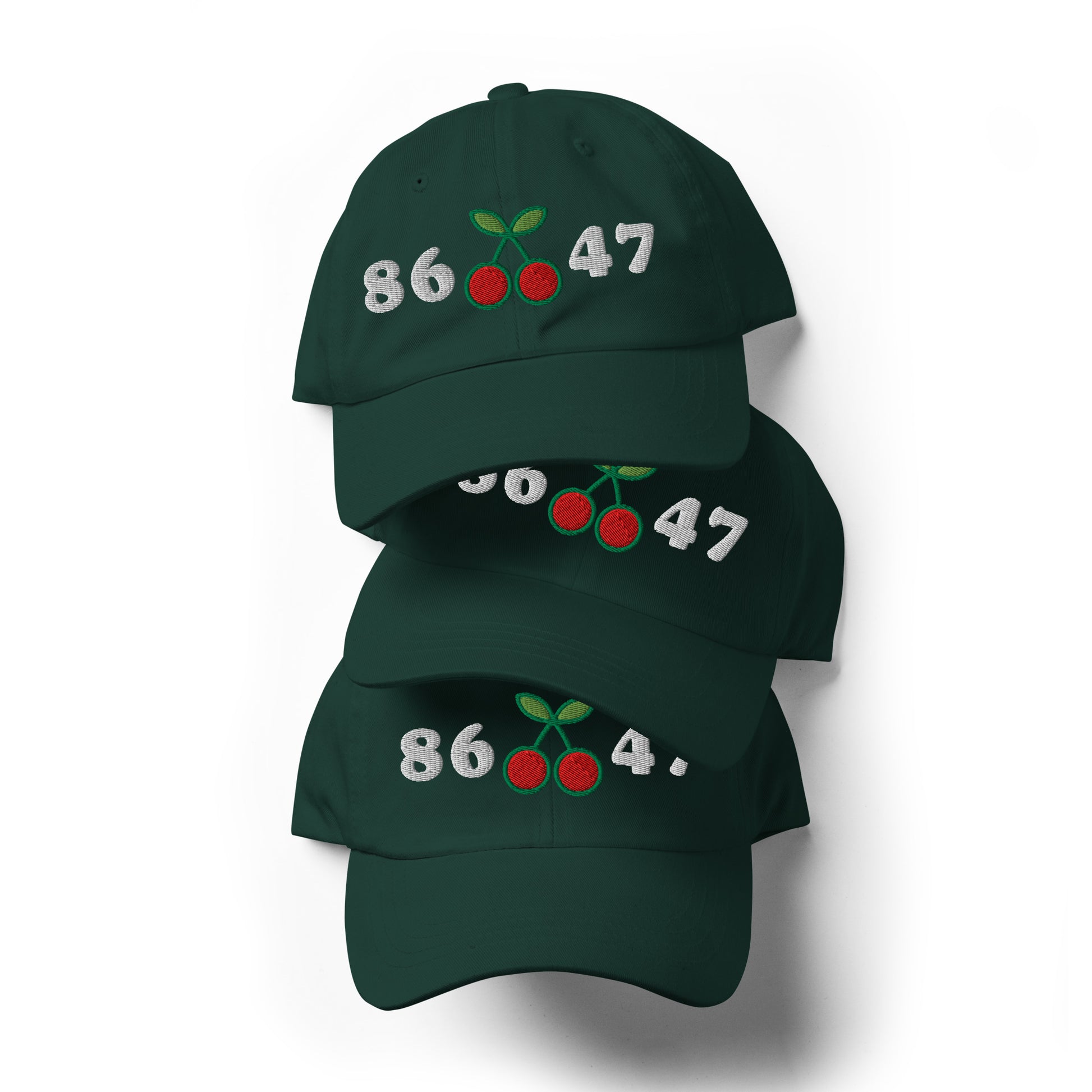 8647 Dump Trump Cherry Dad Hats