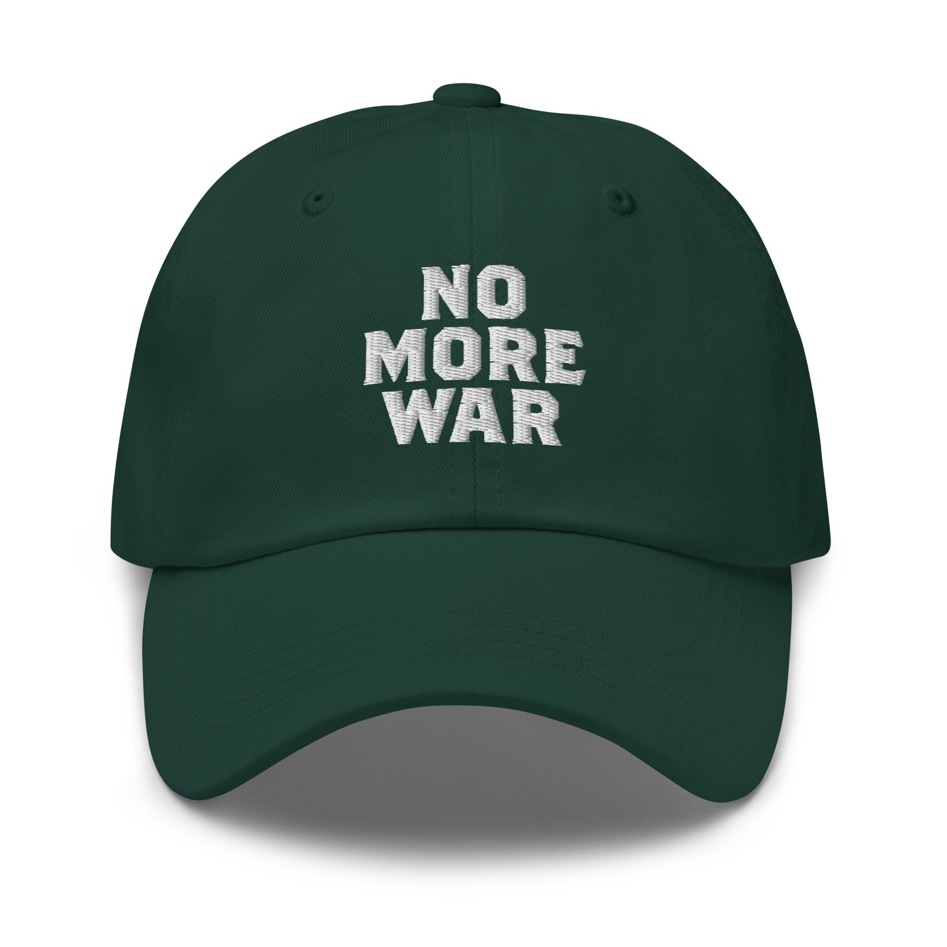 Front view of the No More War Anti-War Peace Activist Dad Hat