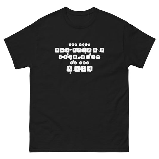 Front View Image: The Only Dangerous Minority Is The Rich Graphic T-Shirt Front View