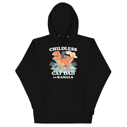 Childless Cat Dad For Kamala Unisex Hoodie