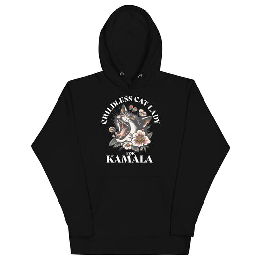 Childless Cat Lady For Kamala Unisex Hoodie